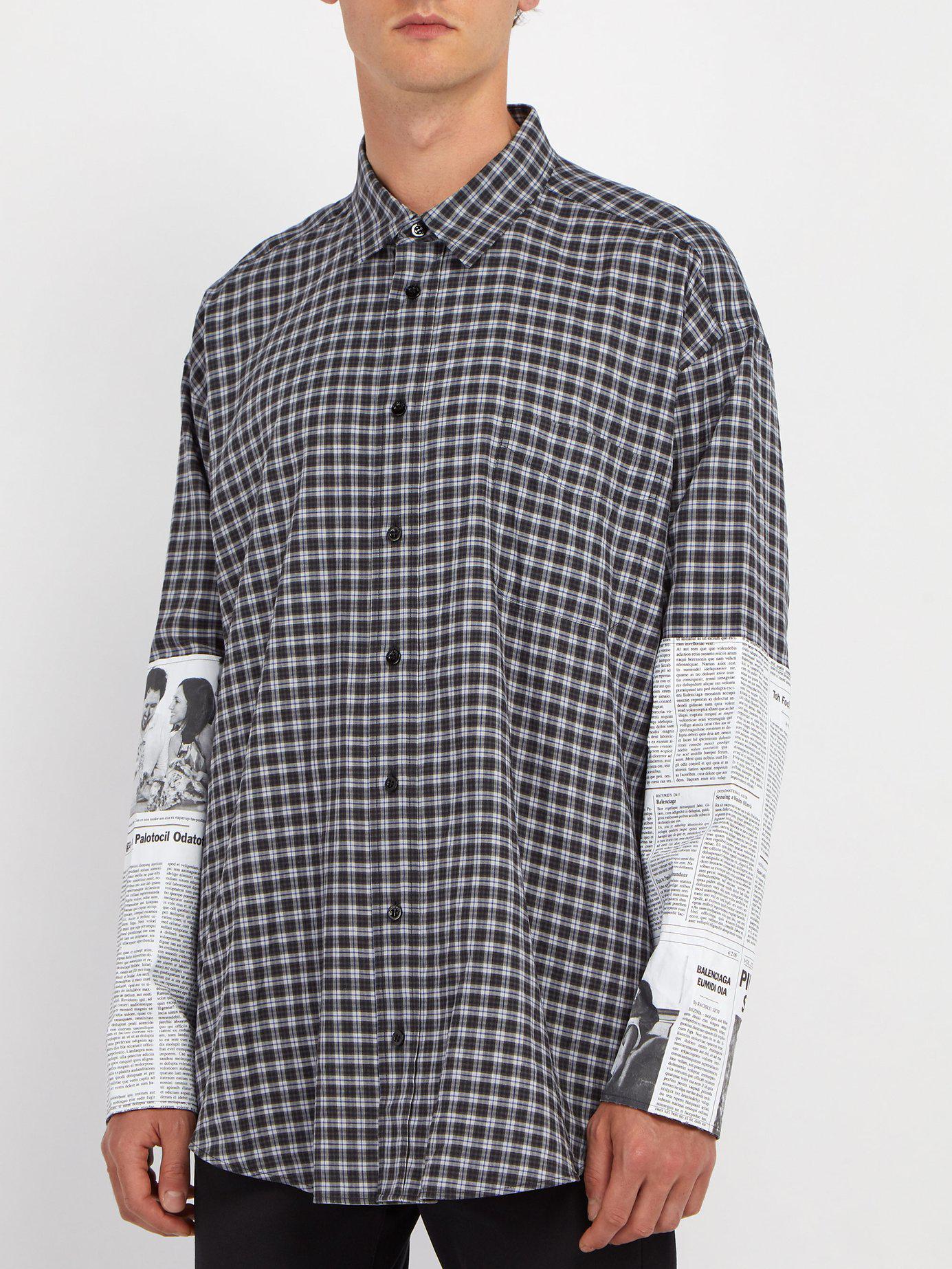 balenciaga newspaper shirt