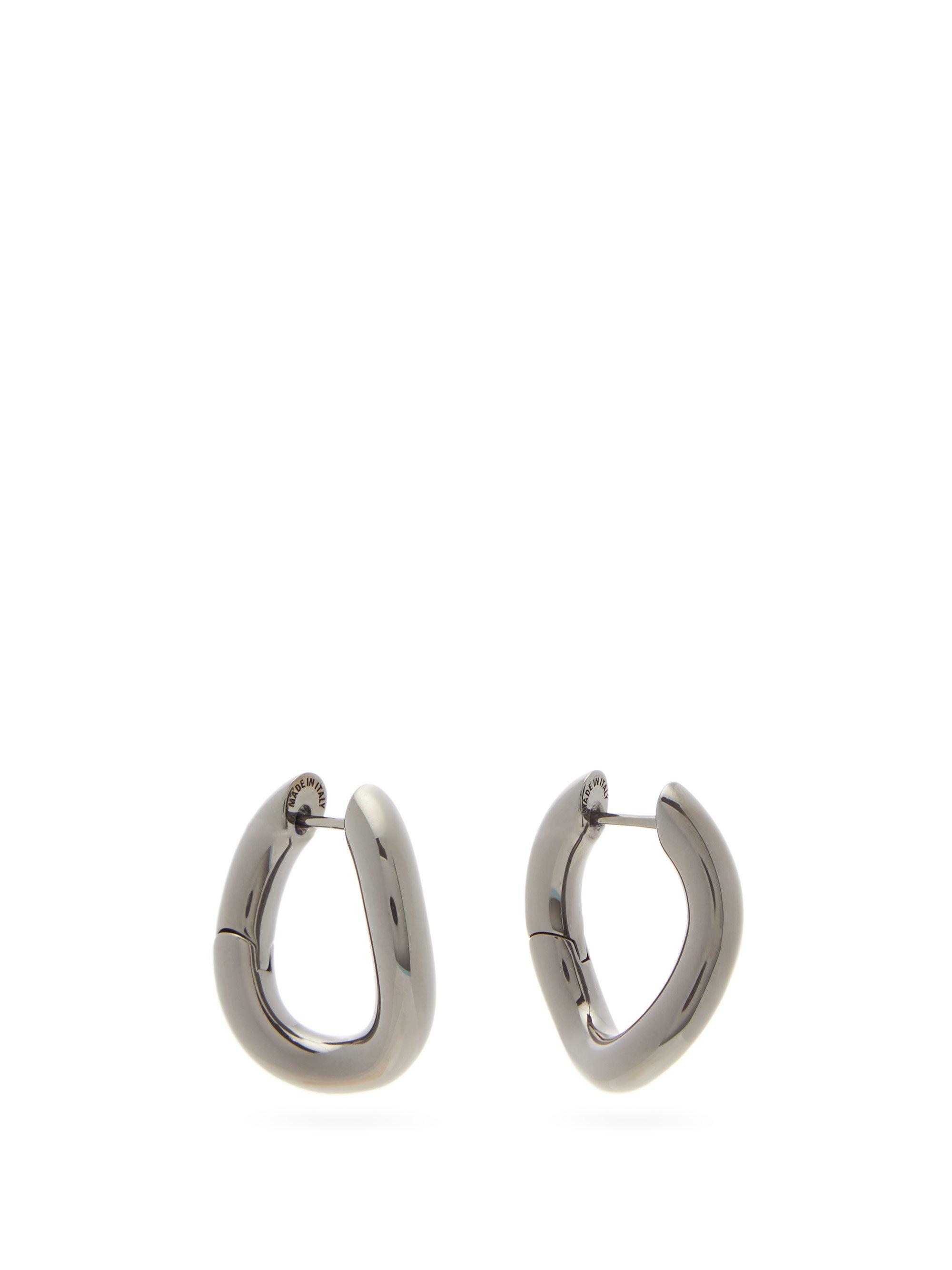 Balenciaga Loop Xs Hoop Earrings in Silver (Metallic) Lyst