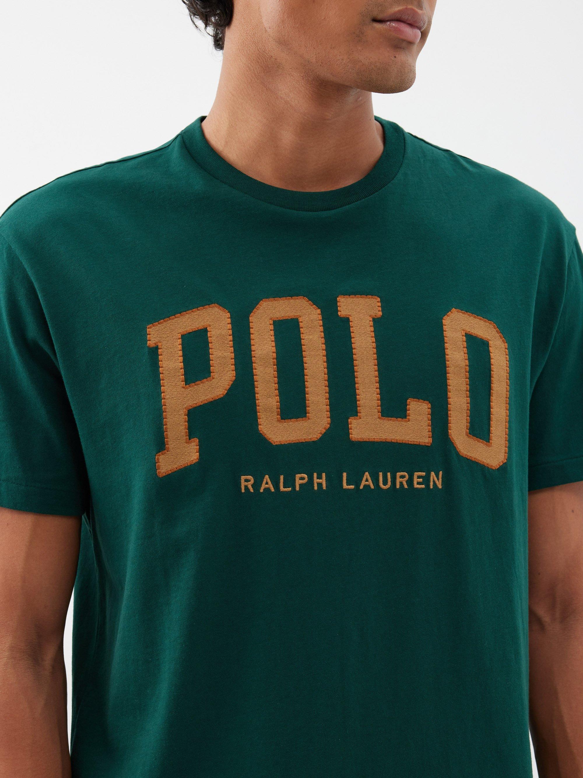 Polo Ralph Lauren Classic-fit Logo-embroidered Cotton T-shirt in Green for  Men | Lyst