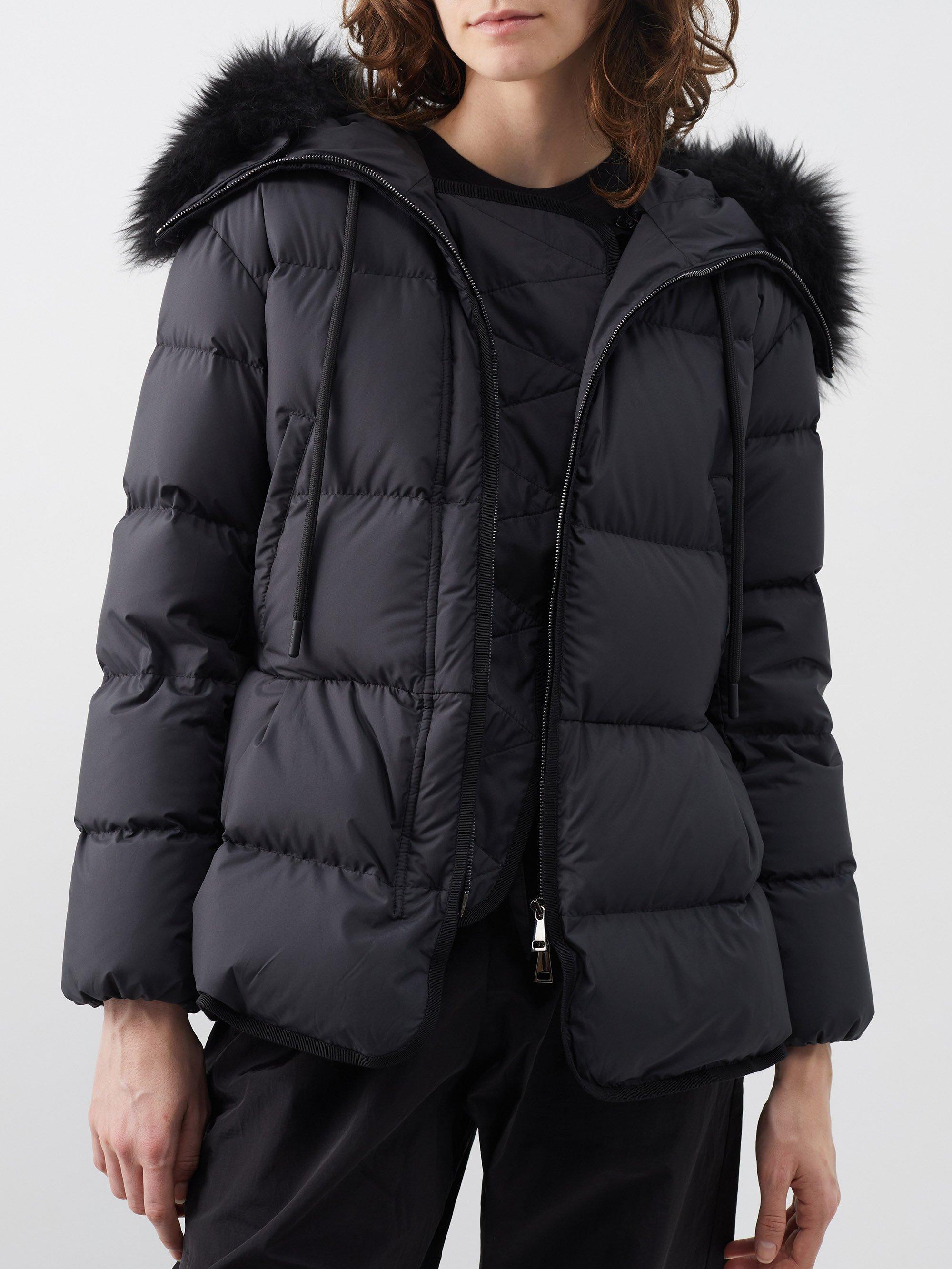 Elle black cheap padded coat