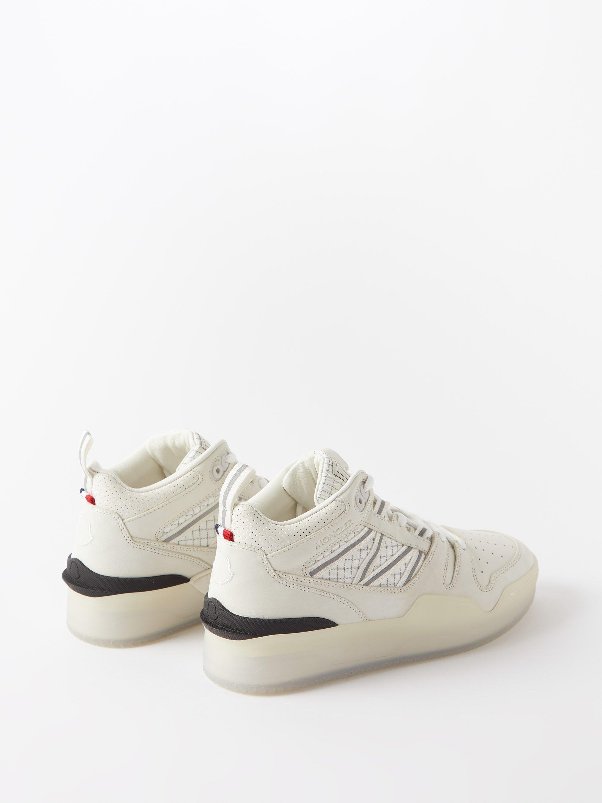 Moncler Pivot Leather High-top Trainers in White | Lyst