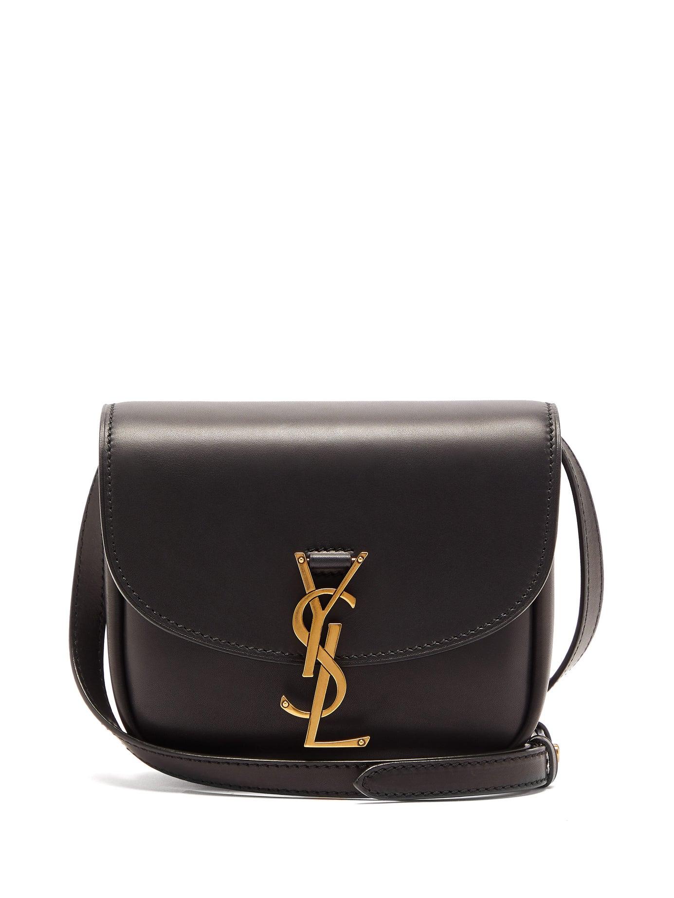 Saint Laurent Kaia Small Satchel In Shiny Crocodile-embossed Leather in Black Womens Bags Satchel bags and purses 