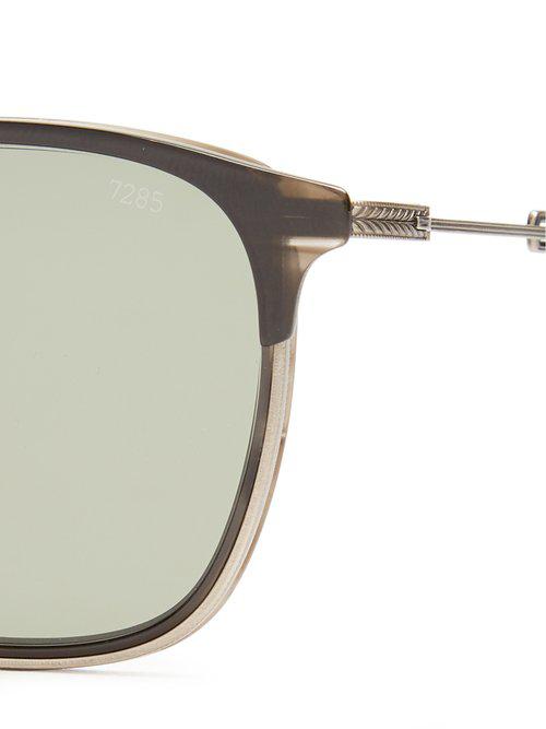 Eyevan 7285 802 Foldable Titanium Sunglasses in Brown for Men | Lyst