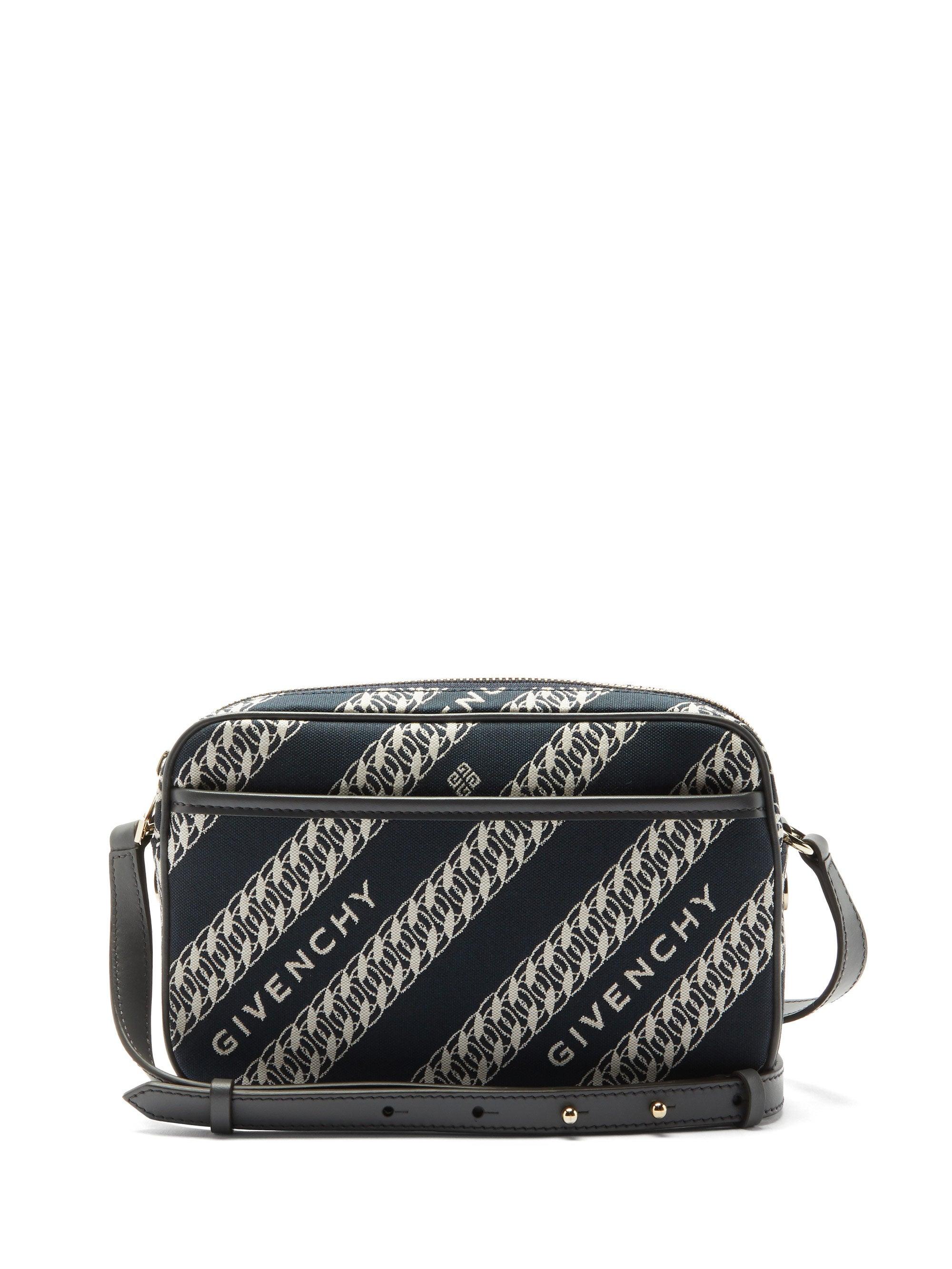 Givenchy Bond Chain-jacquard Canvas Camera Bag in Blue - Lyst