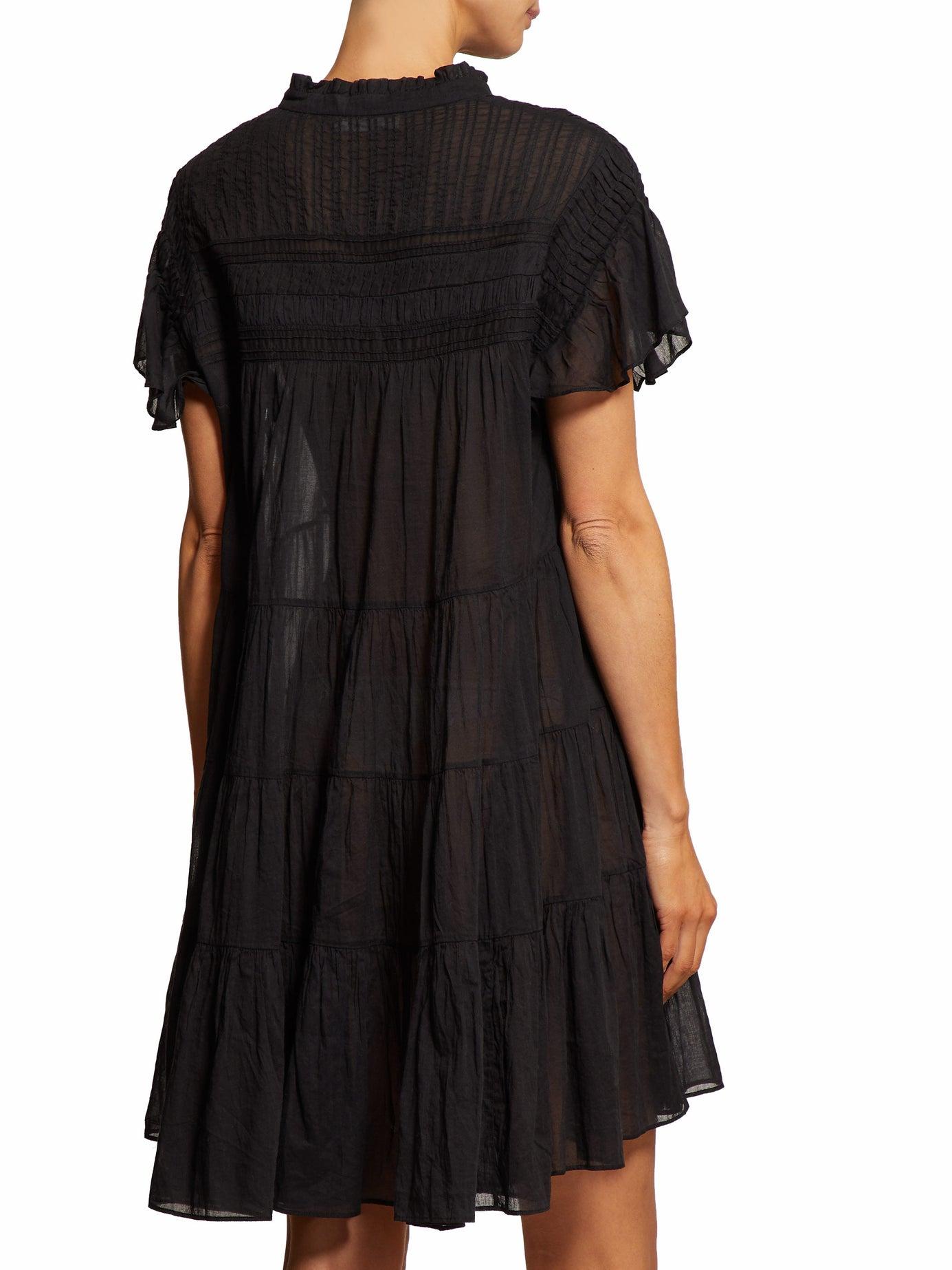 Isabel Lanikaye Cotton-voile Dress in Black - Lyst