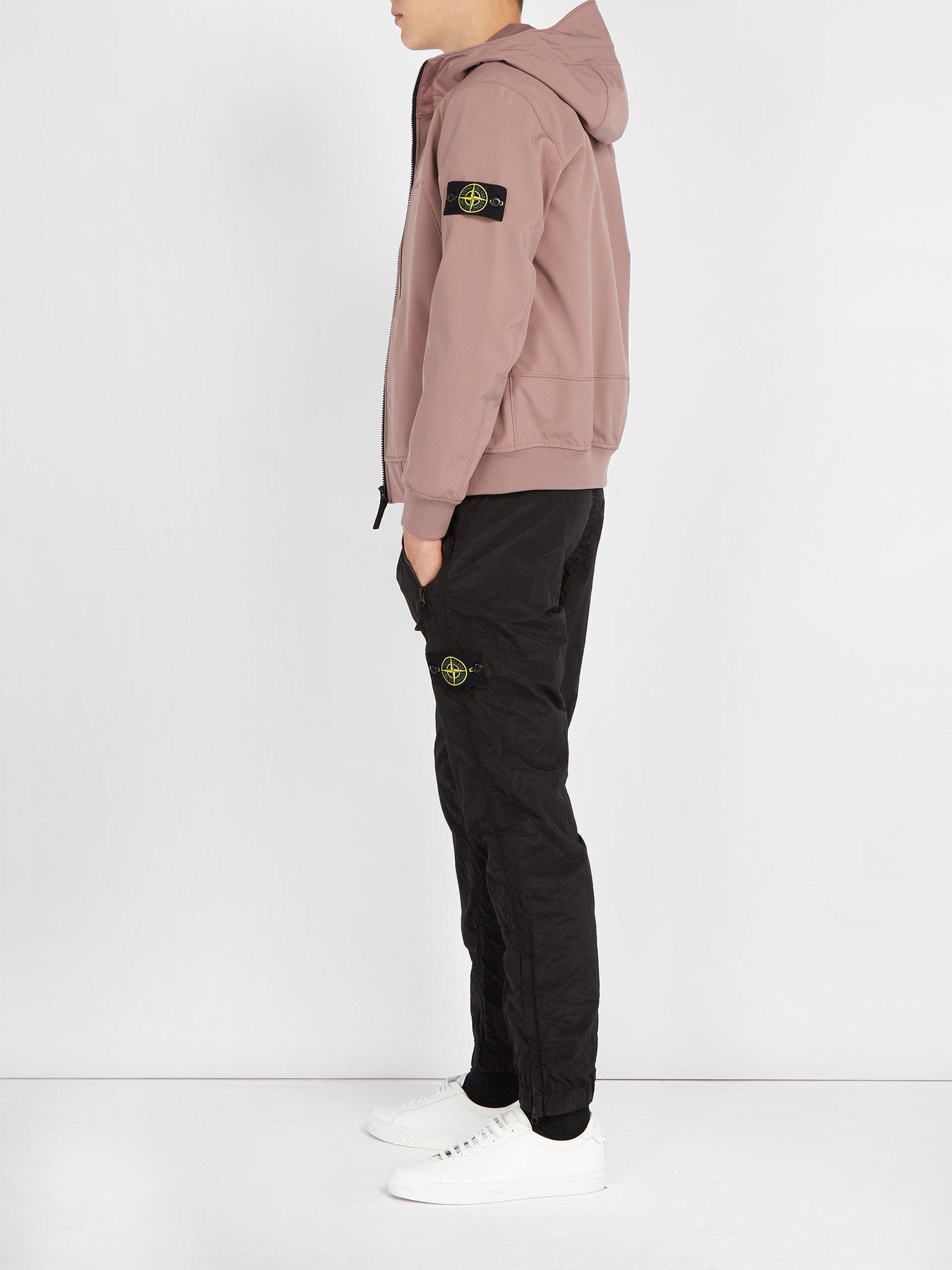 stone island soft shell pink