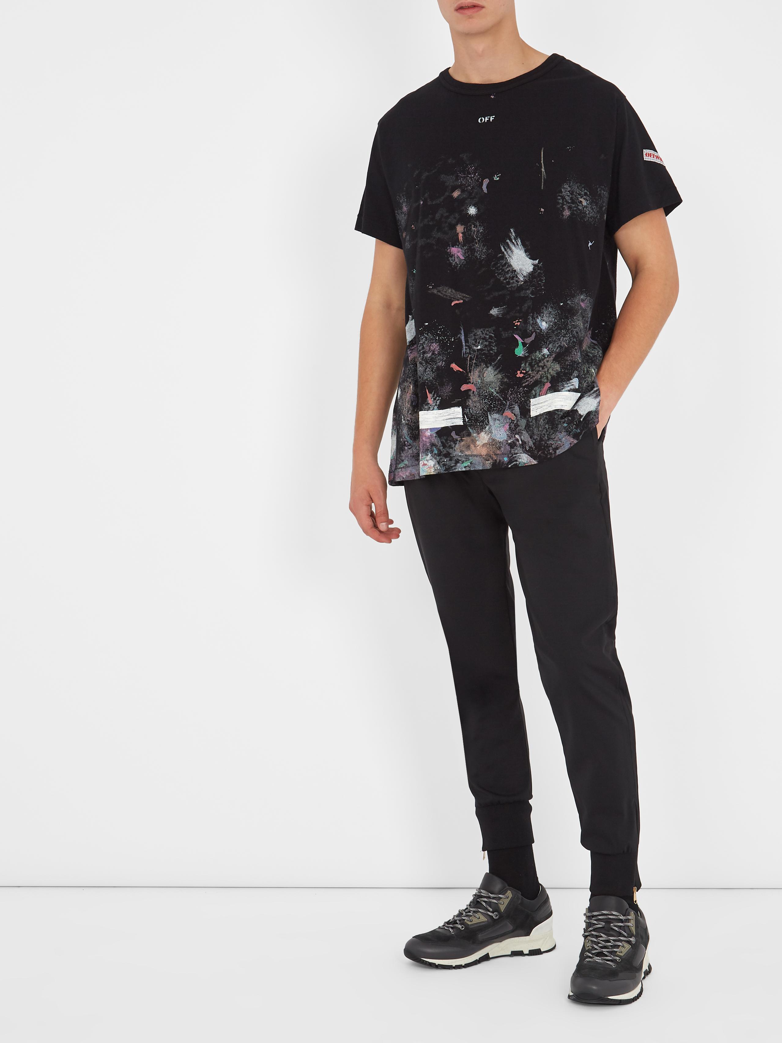 Off-White c/o Virgil Abloh Galaxy-print Cotton-jersey T-shirt in Black for  Men | Lyst