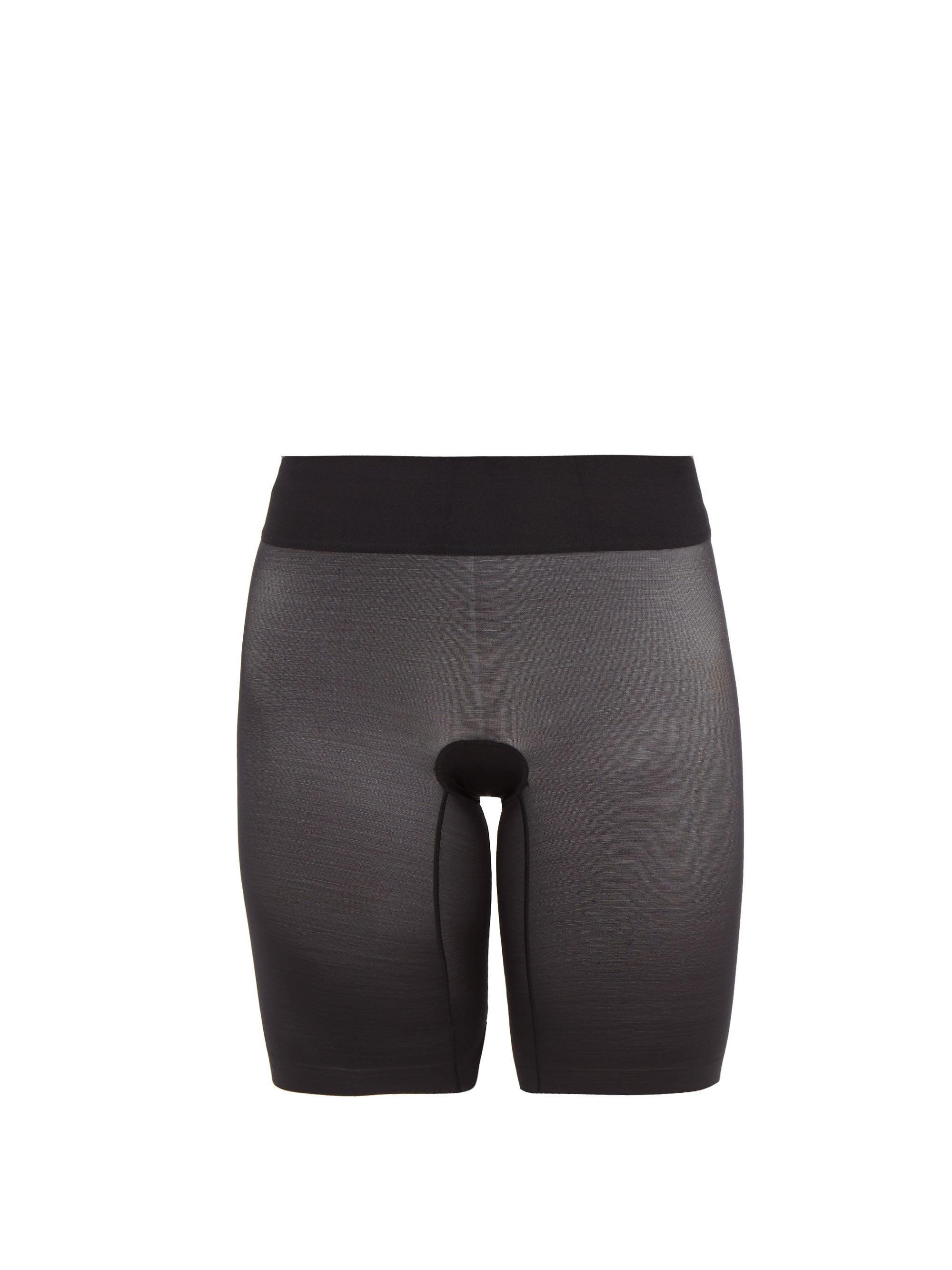 Wolford Sheer Touch Mesh Shapewear Shorts in Black   Lyst