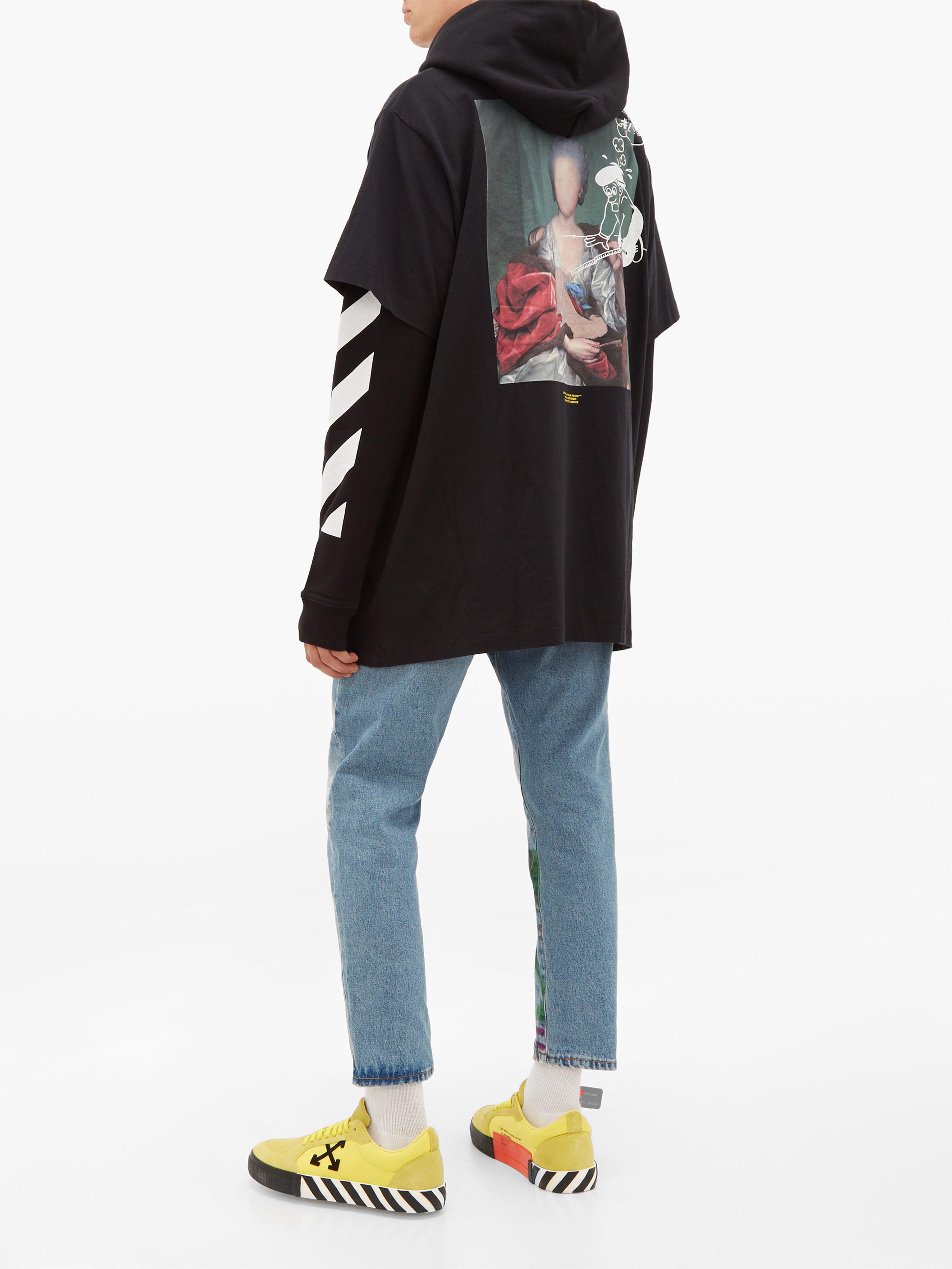 double layer hooded sweatshirt