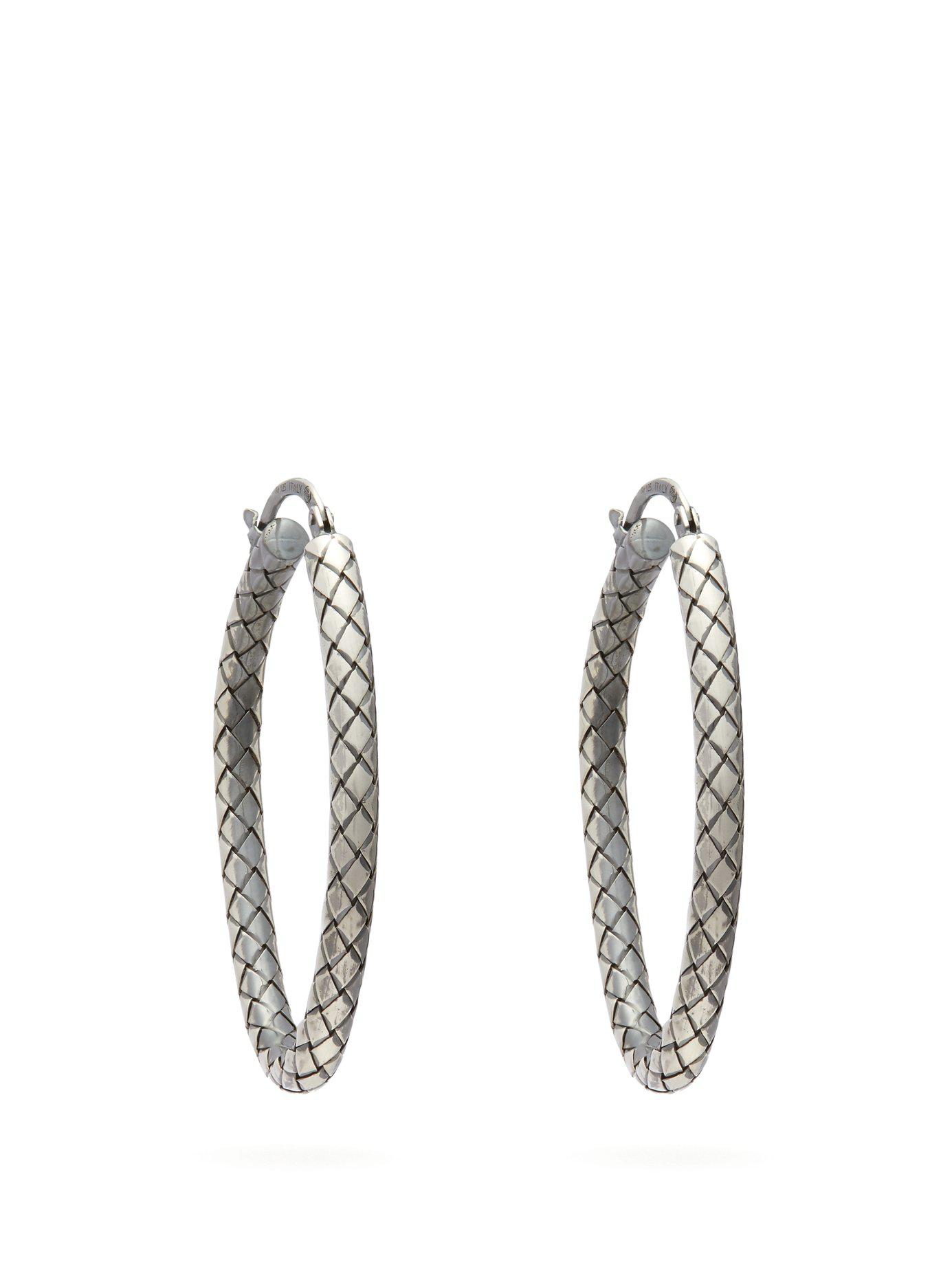 silver bottega earrings
