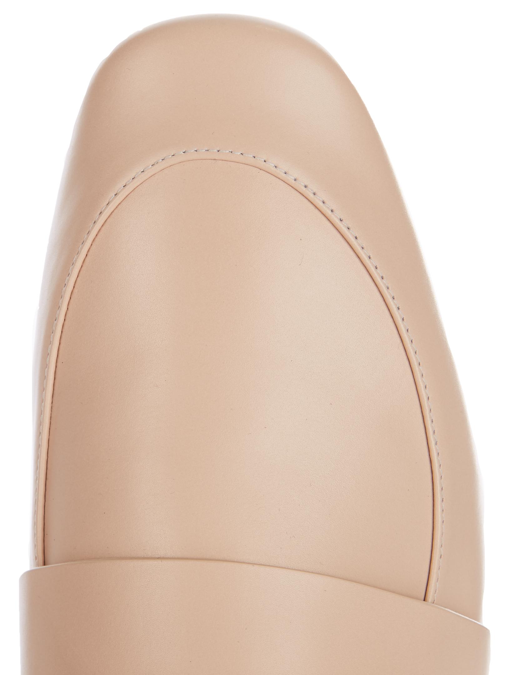nude backless loafers
