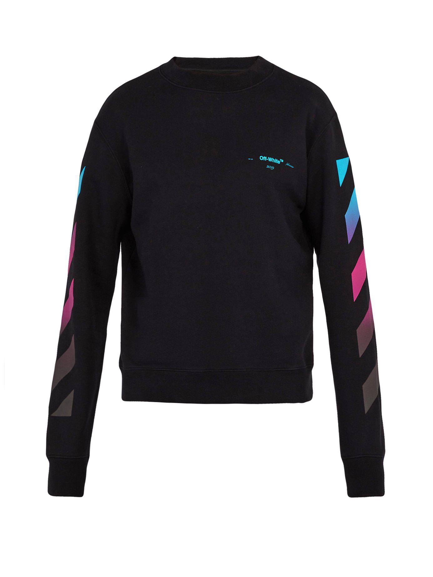 off white diagonal gradient sweatshirt