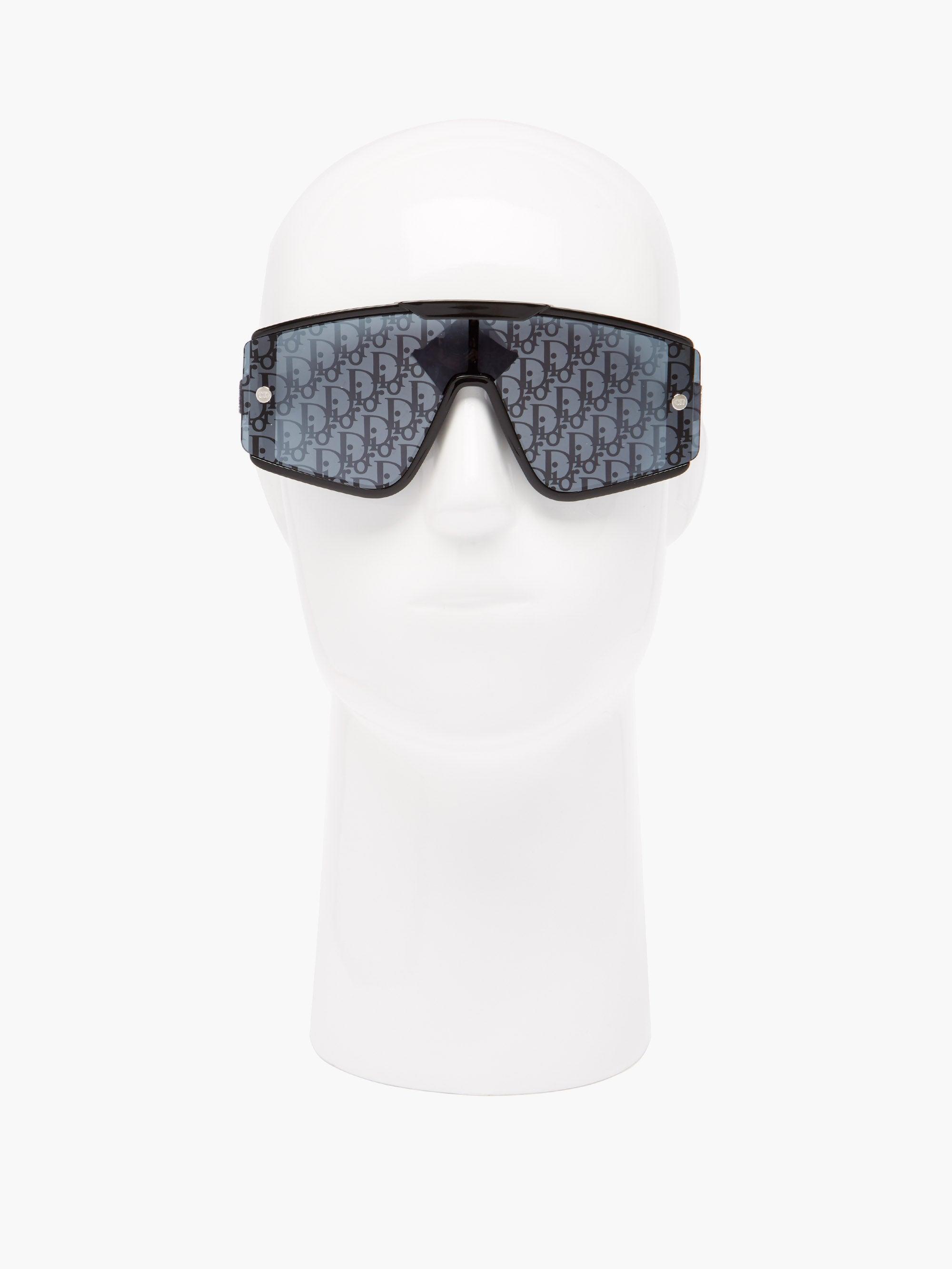 Dior Xtrem Monogram Mask Acetate Sunglasses in Black for Men | Lyst