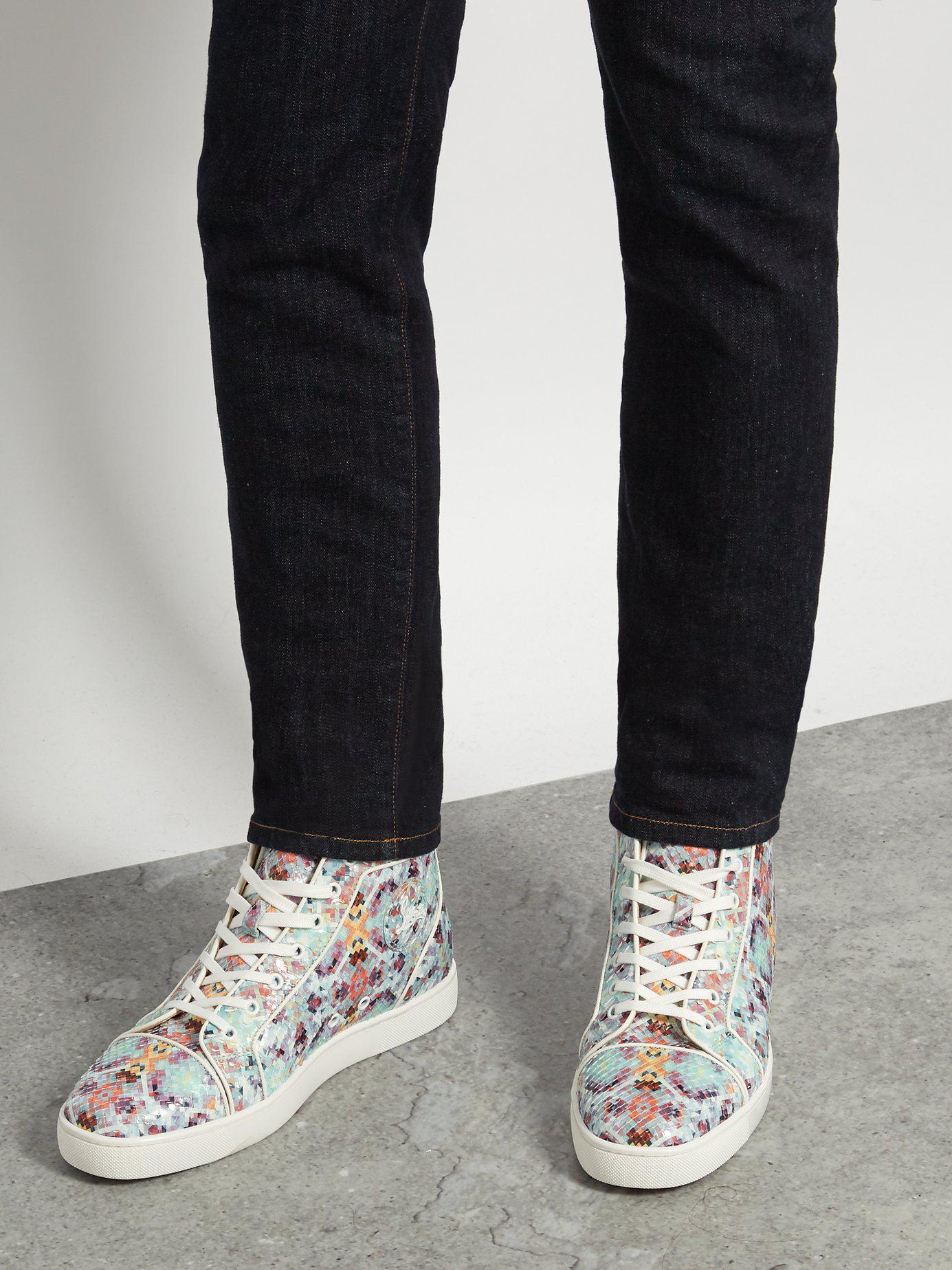 louboutin python homme