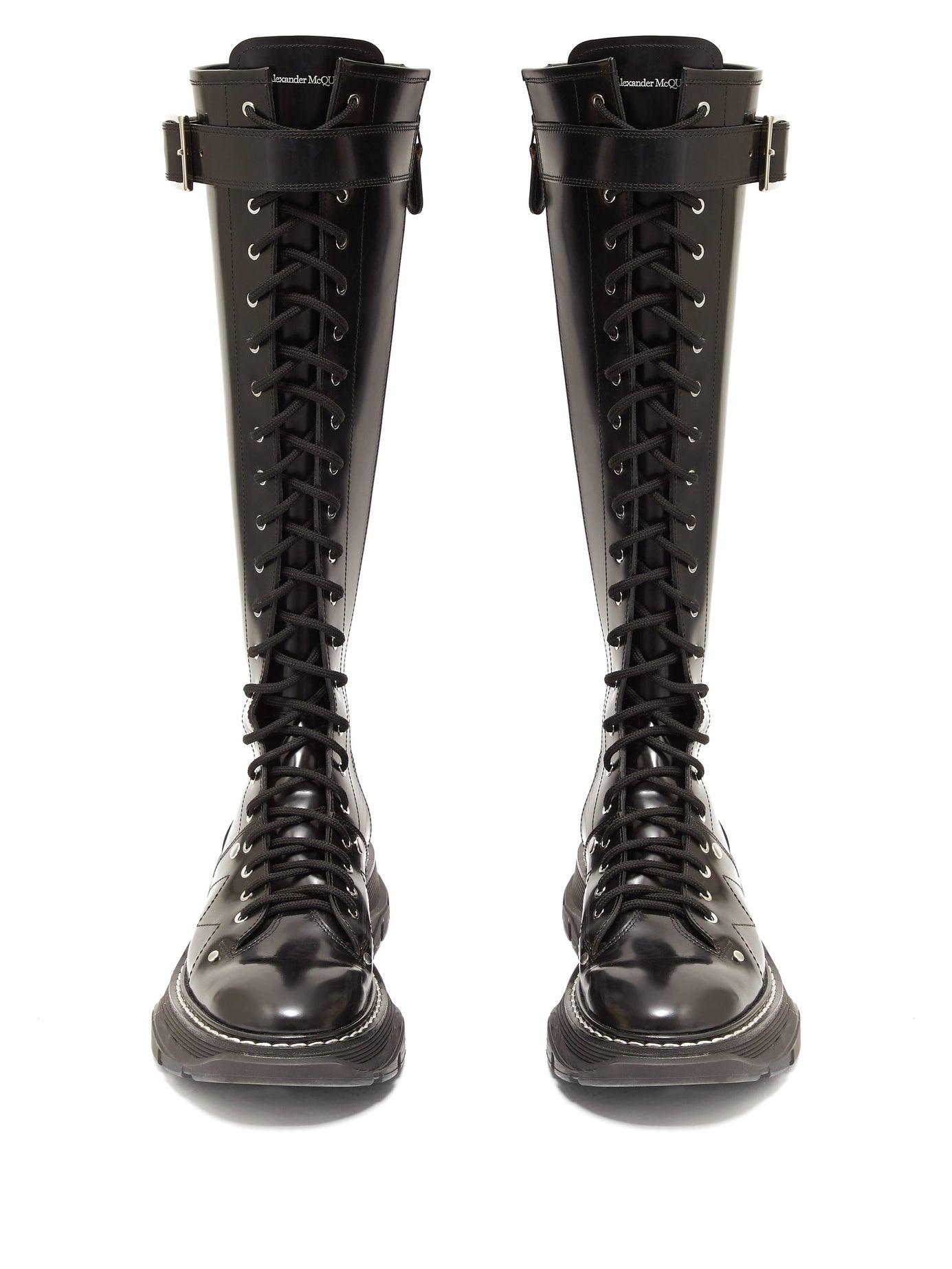 alexander mcqueen lace up boot