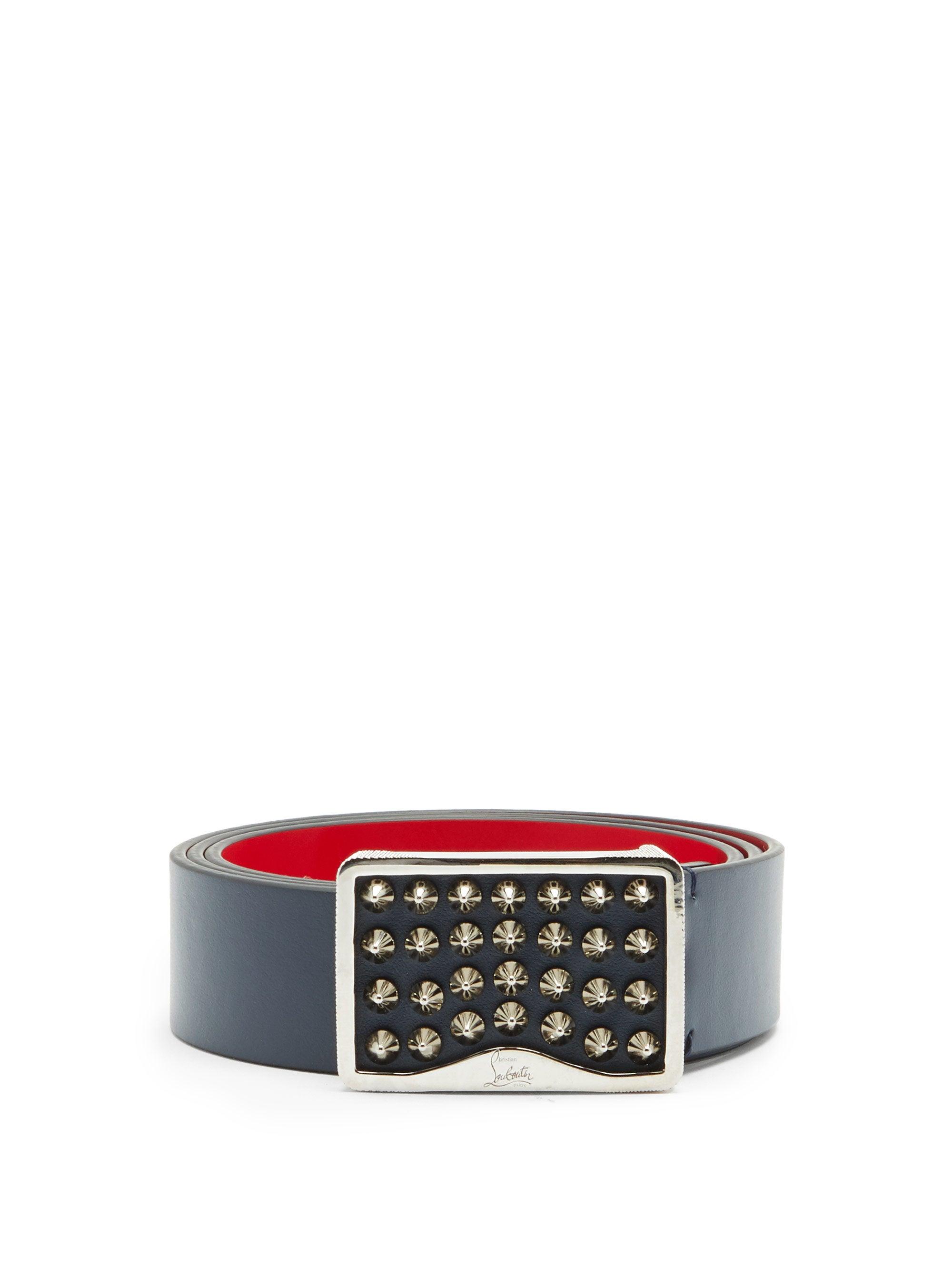 louboutin spiked leather belt