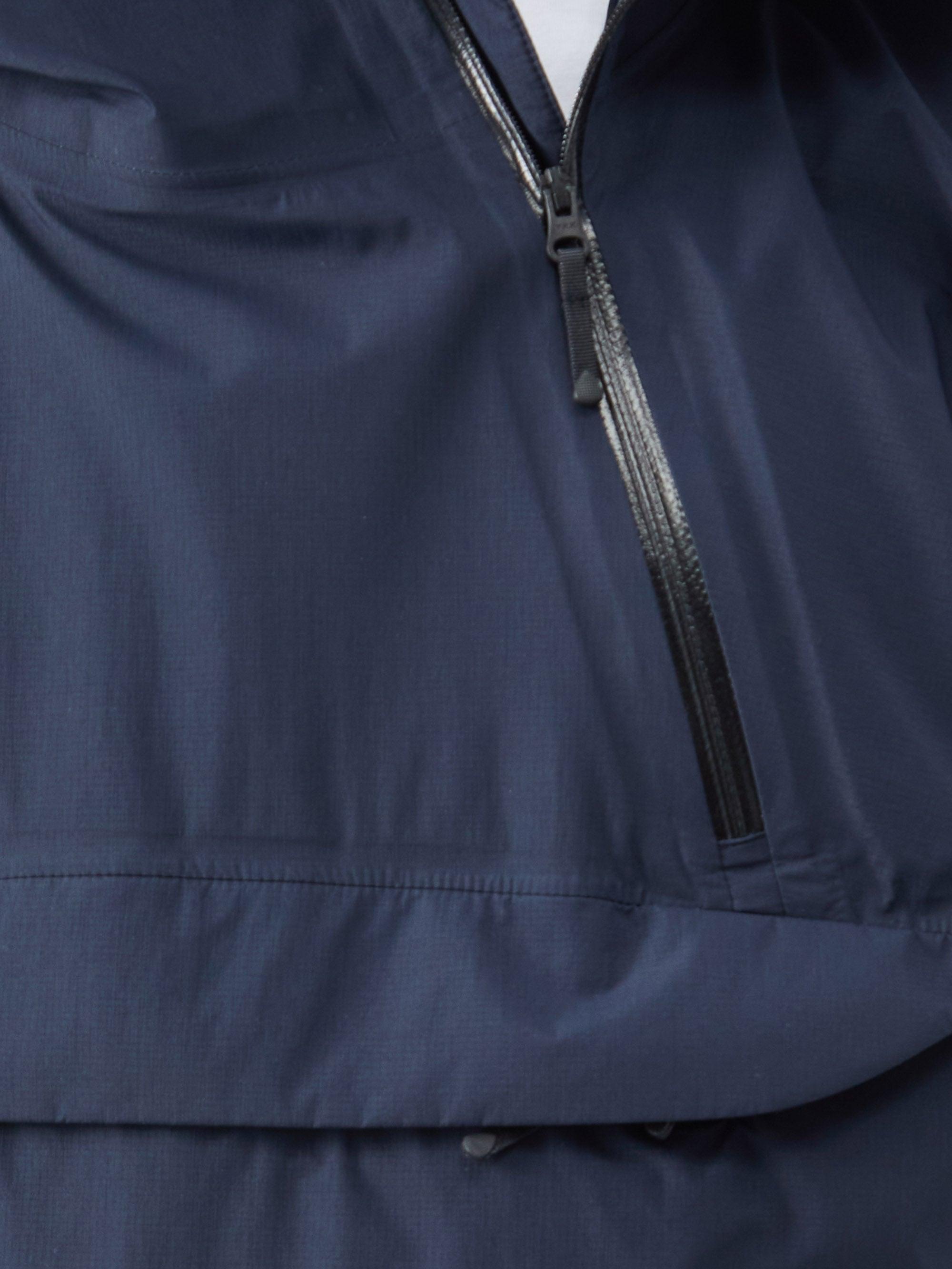 Goldwin Half-zip Technical-nylon Hooded Jacket in Blue for Men | Lyst