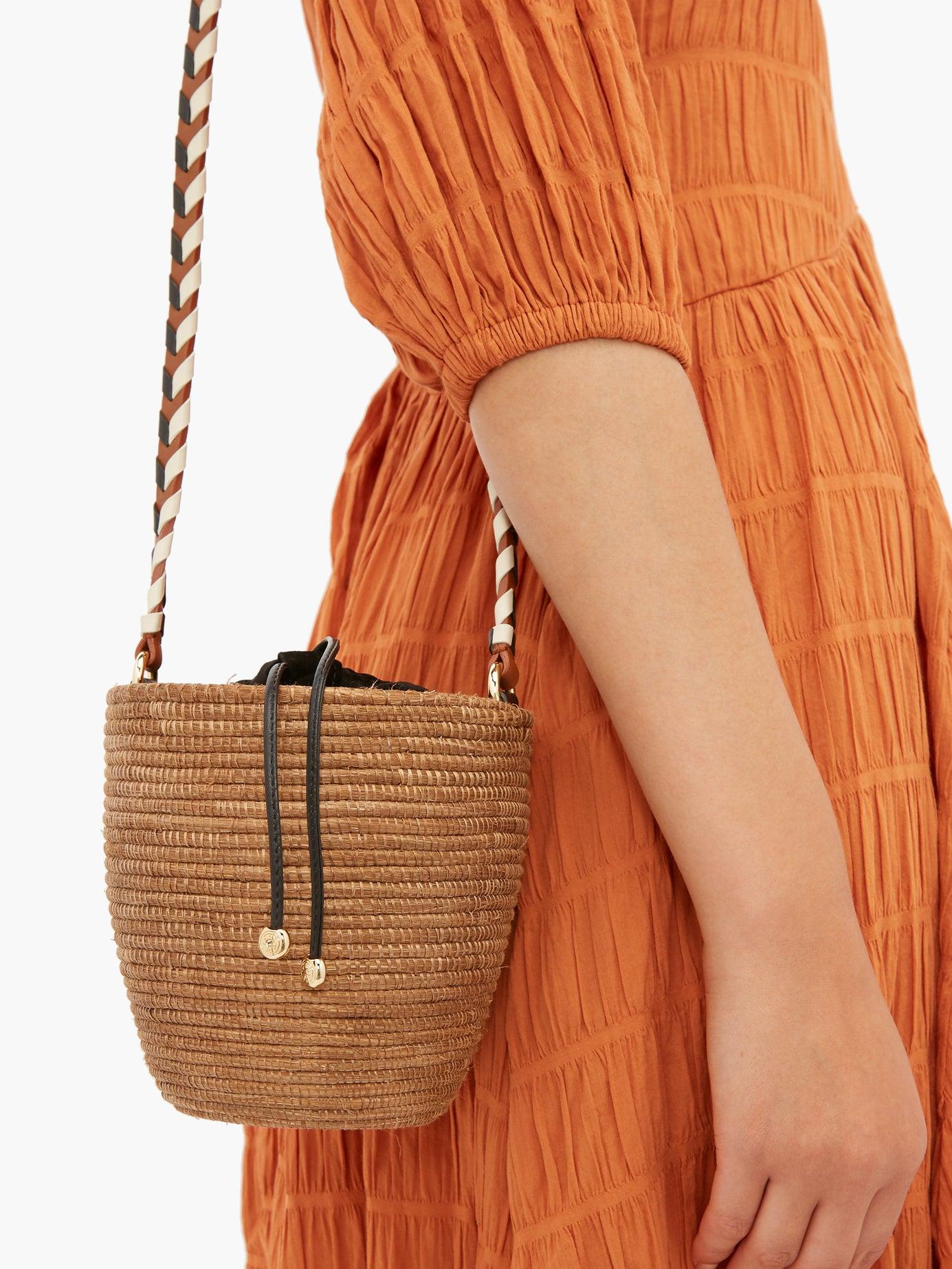 Cesta Collective Leather Lunchpail Sisal Basket Bag - Lyst