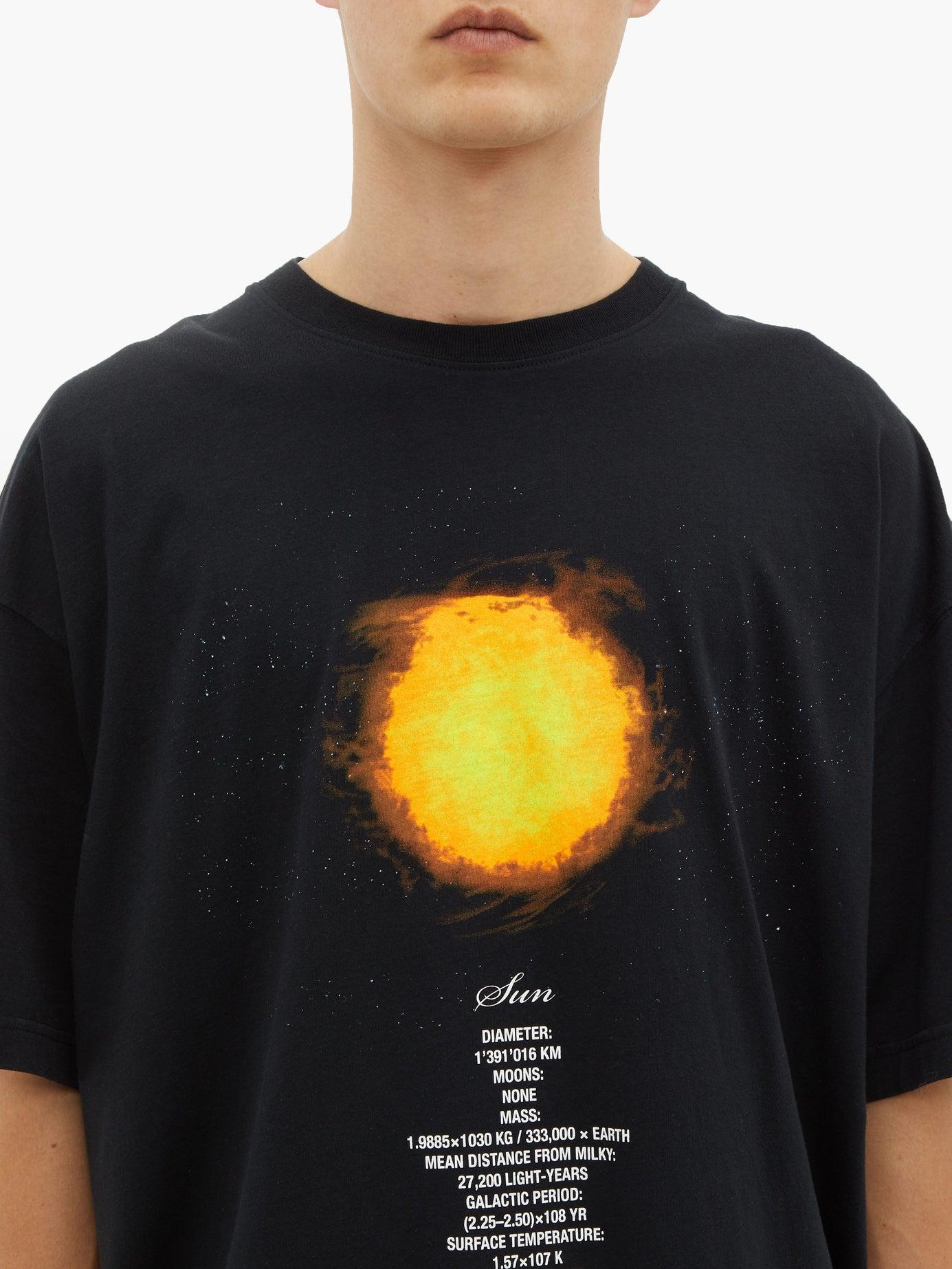 Vetements Sun Print Jersey T Shirt in Black for Men | Lyst