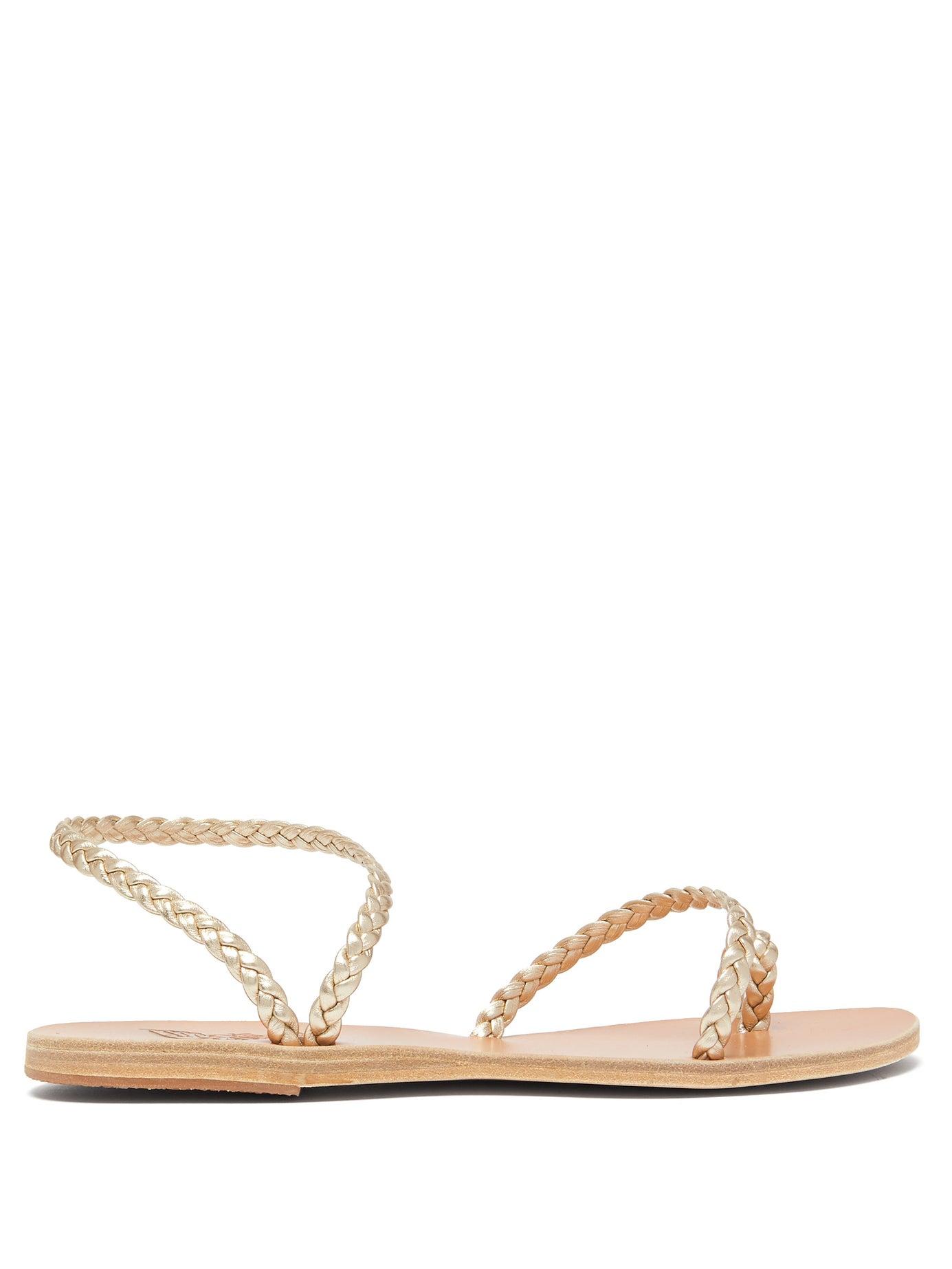 Ancient Greek Sandals Eleftheria Braided-leather Sandals in Gold ...
