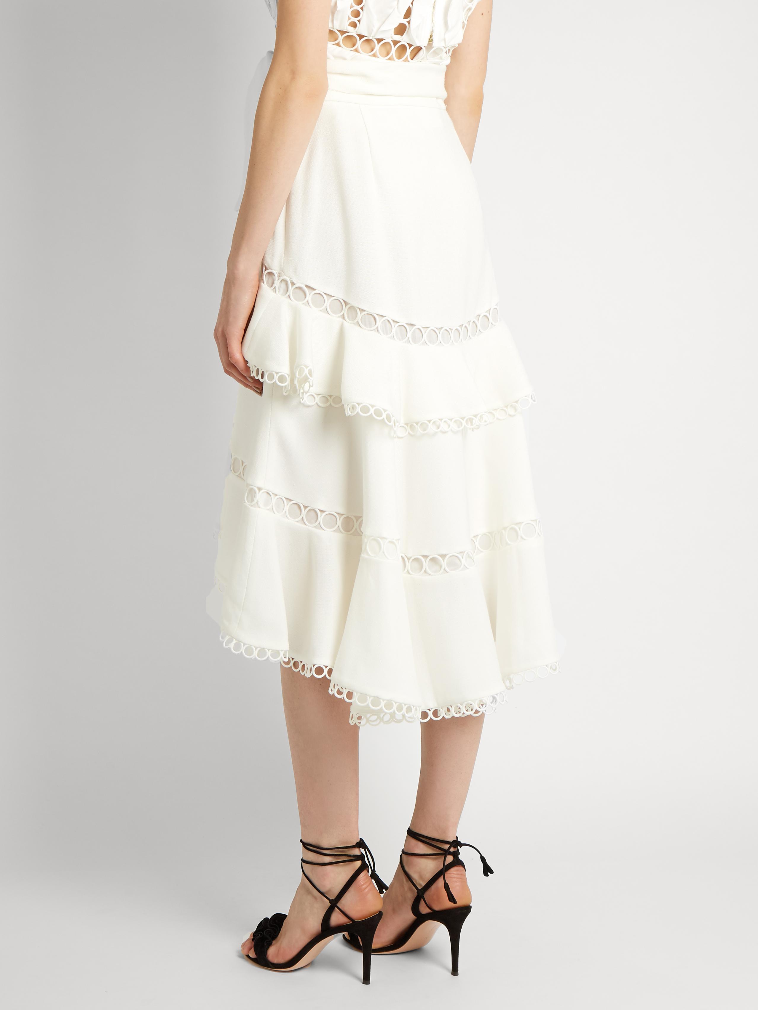 スカート ZIMMERMANN Woman Skirt White 2457SRS252 TEA Skirts White – Lord & Taylor