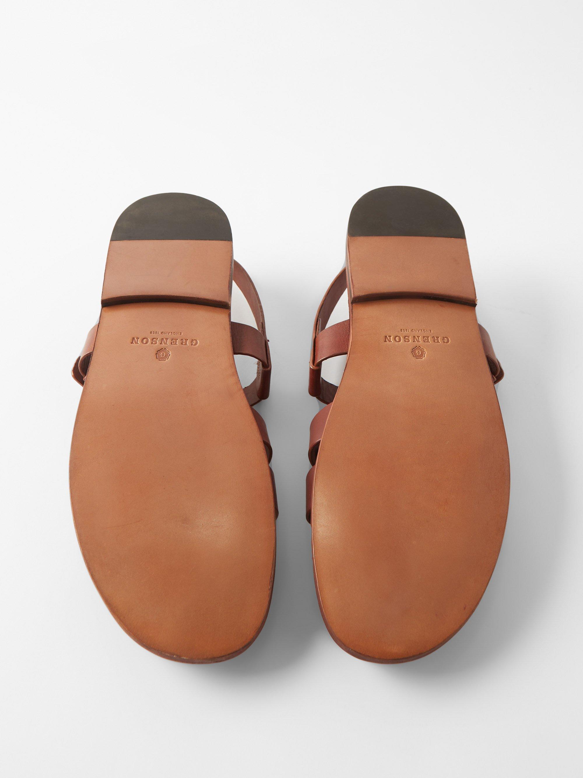 Grenson Woven-leather Sandals in White for Men | Lyst