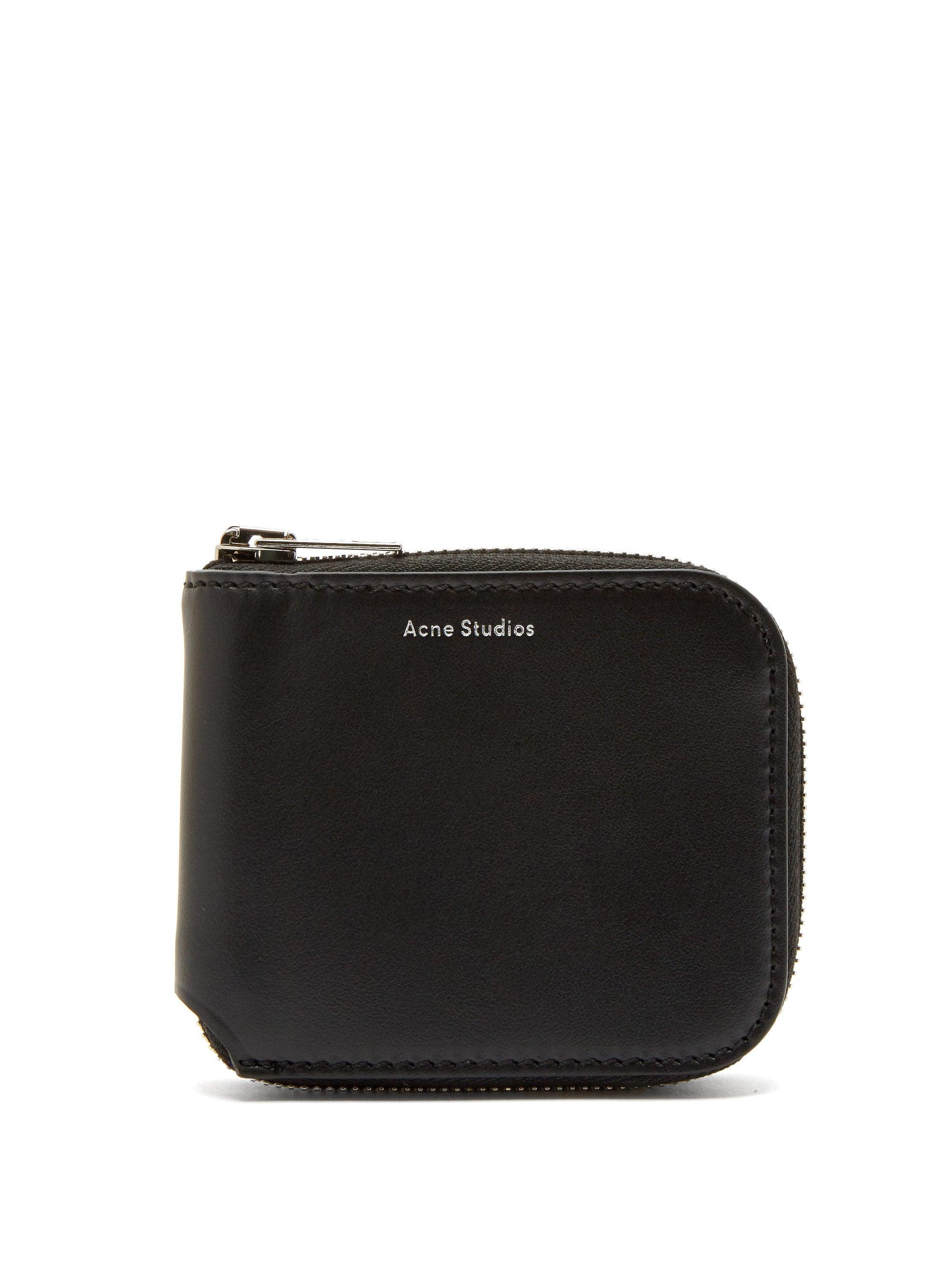 Acne Studios Kei S Leather Zip-around Wallet in Black - Save 72% - Lyst