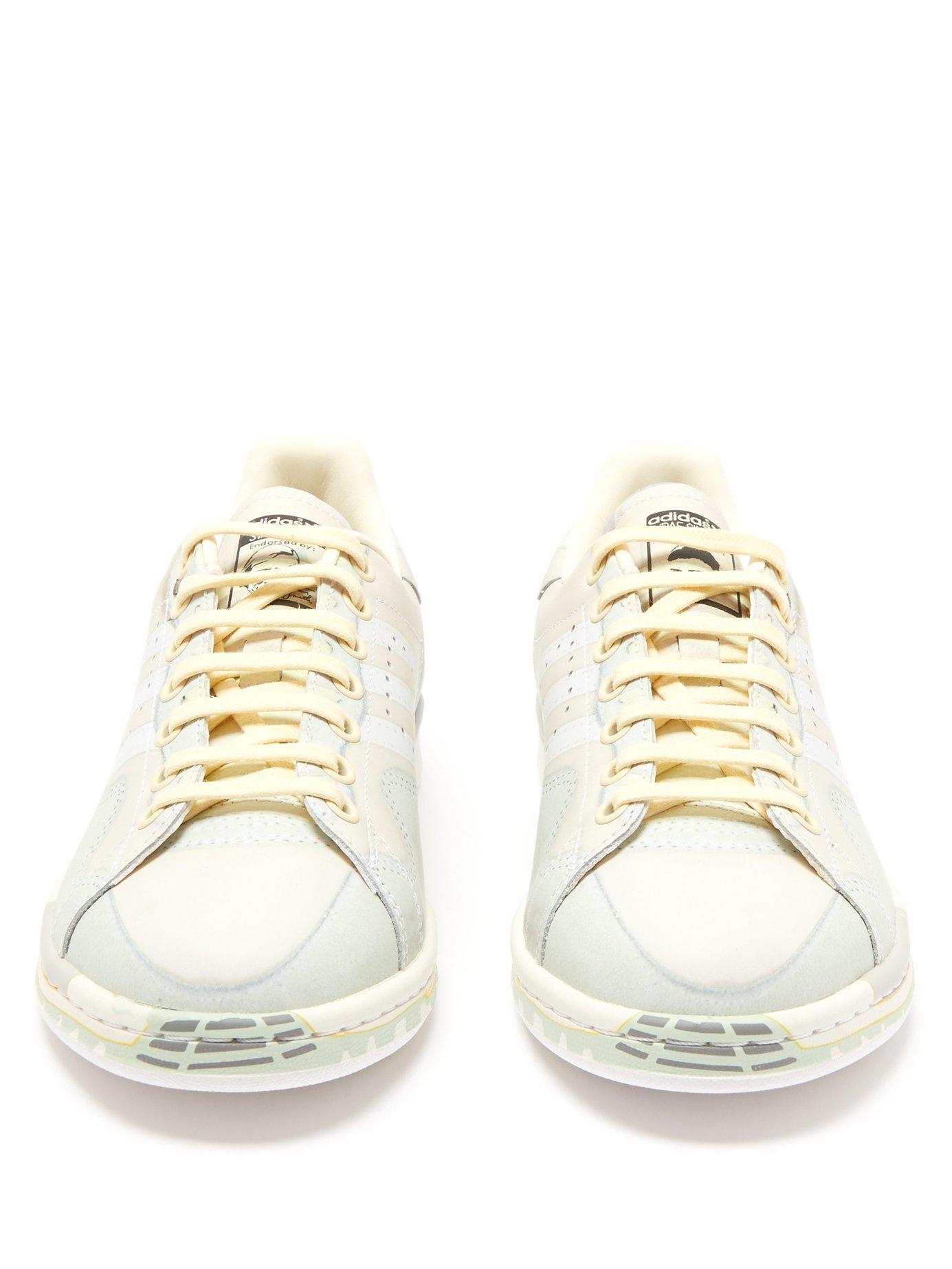 adidas By Raf Simons Leather Rs Peach Stan Smith Trainers in White - Lyst