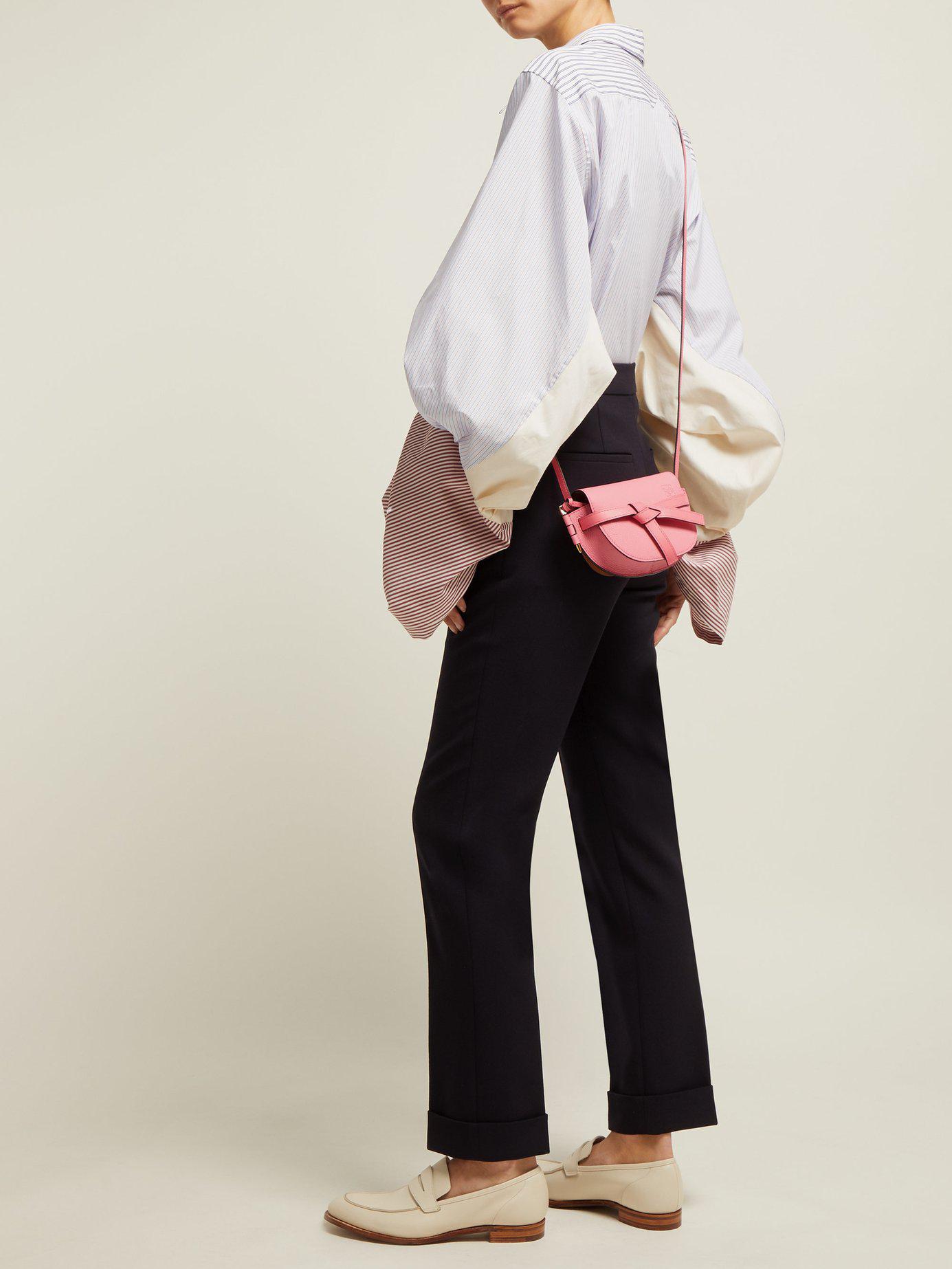 loewe gate mini leather shoulder bag