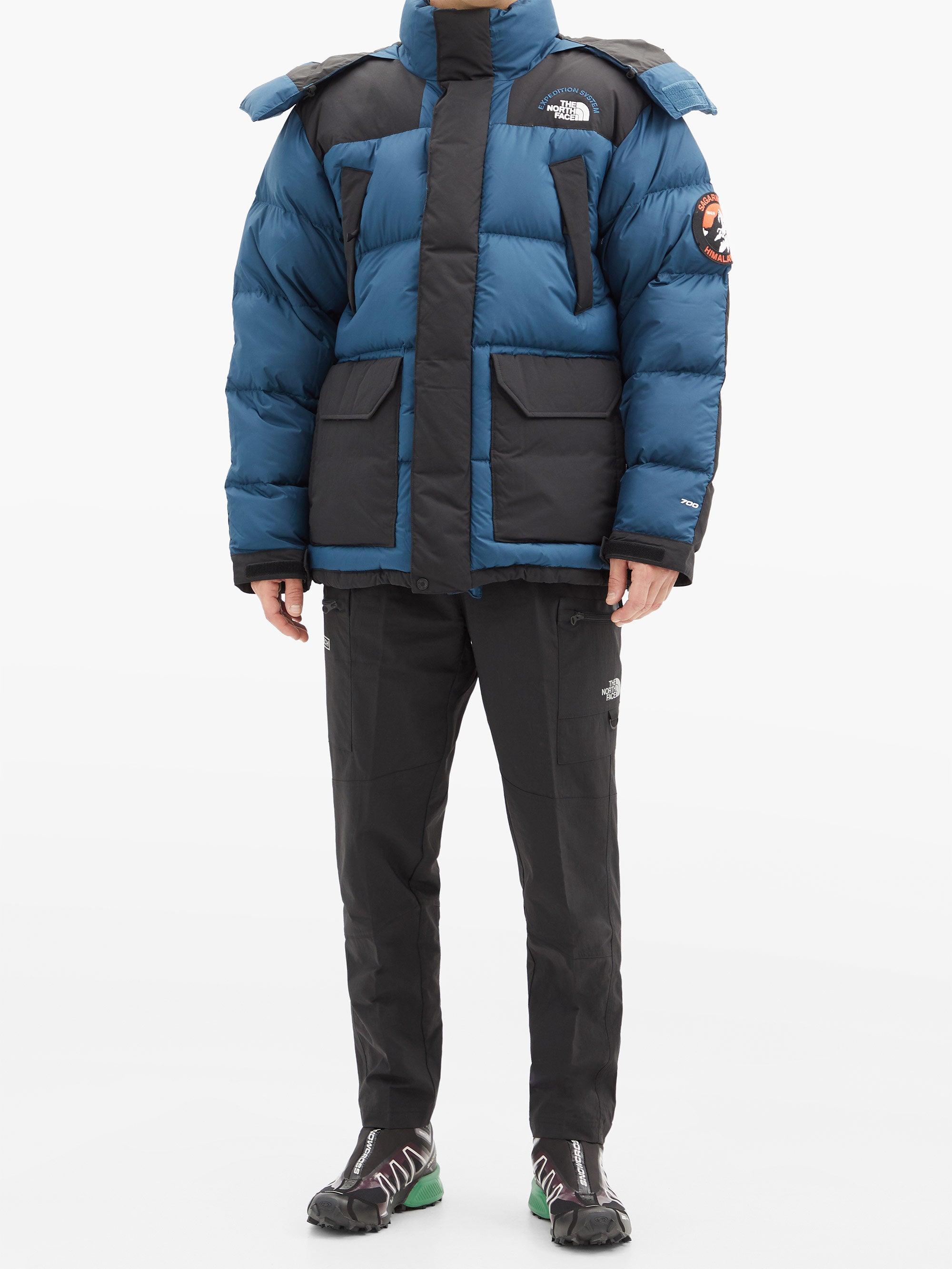 The North Face Head Of Sky Expedition Hooded Down Coat in Blue for Men |  Lyst