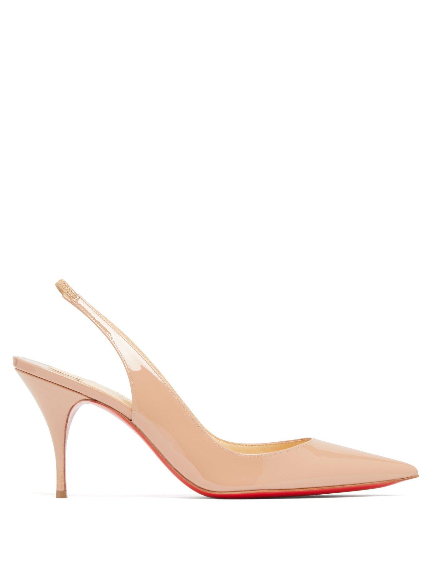 Christian Louboutin Clare 80 Patent Slingback Pump | Lyst