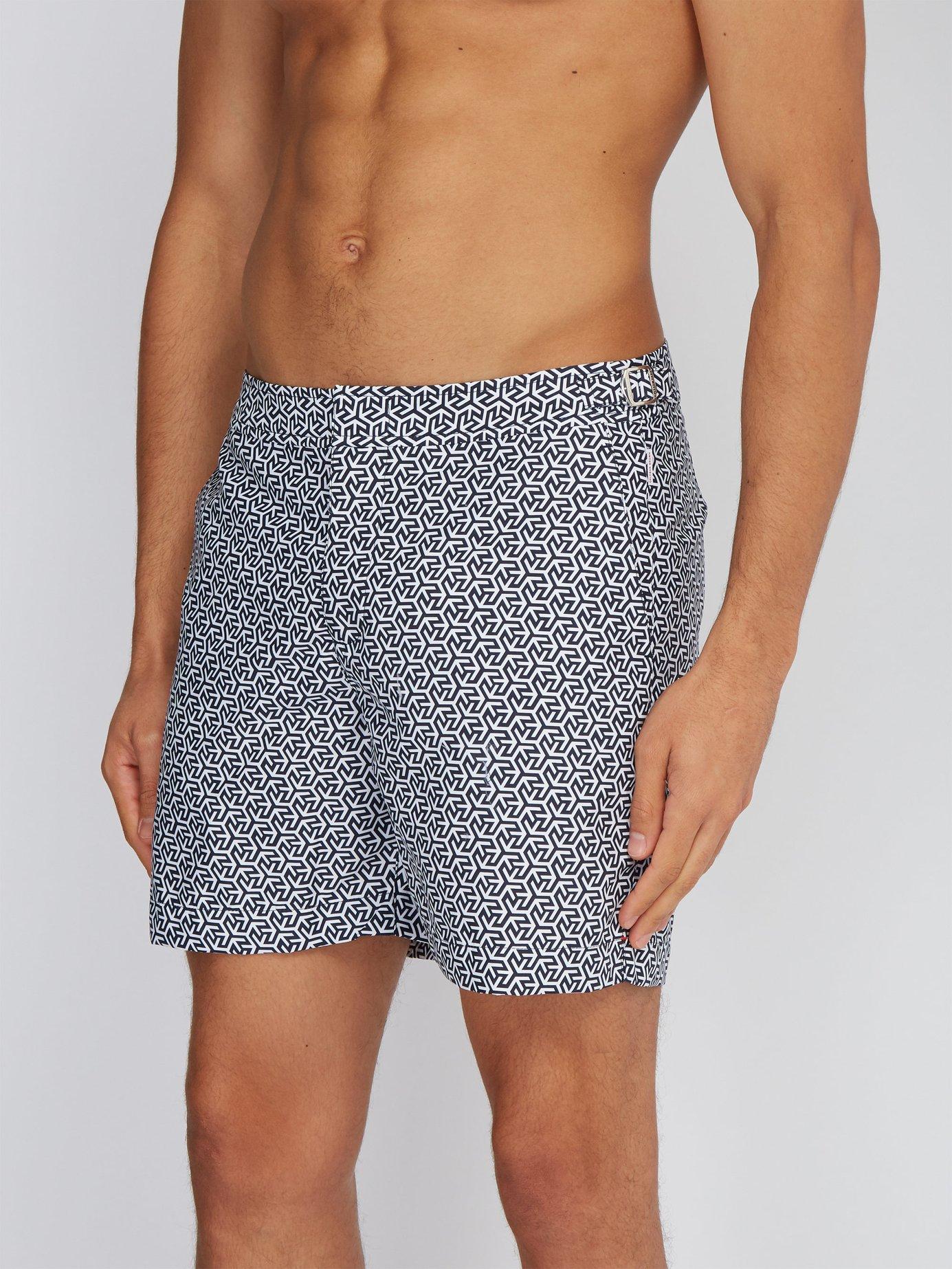 Orlebar Brown Geometric Print Swim Shorts in Blue for Men - Lyst