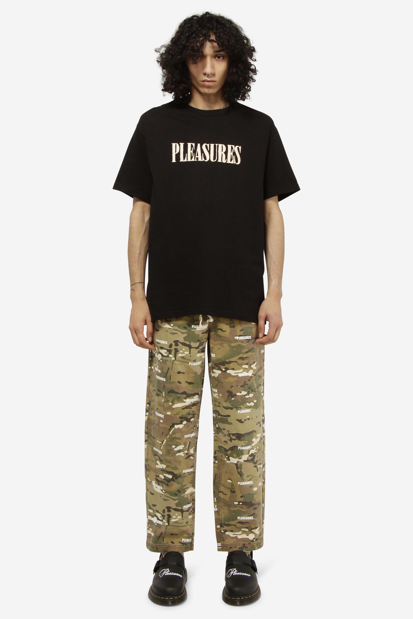 Pleasures Cotton Tickle Logo T-shirt in 