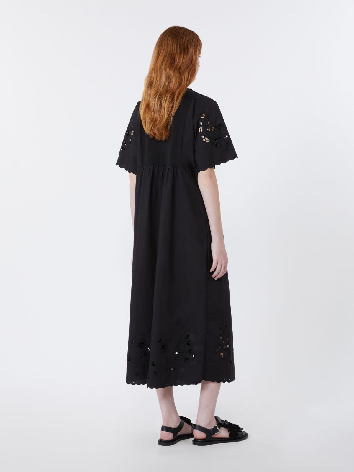 weekend max mara cotton jersey dress Max Mara | Woman - Jersey dress with a pliss-pleated skirt - Navy