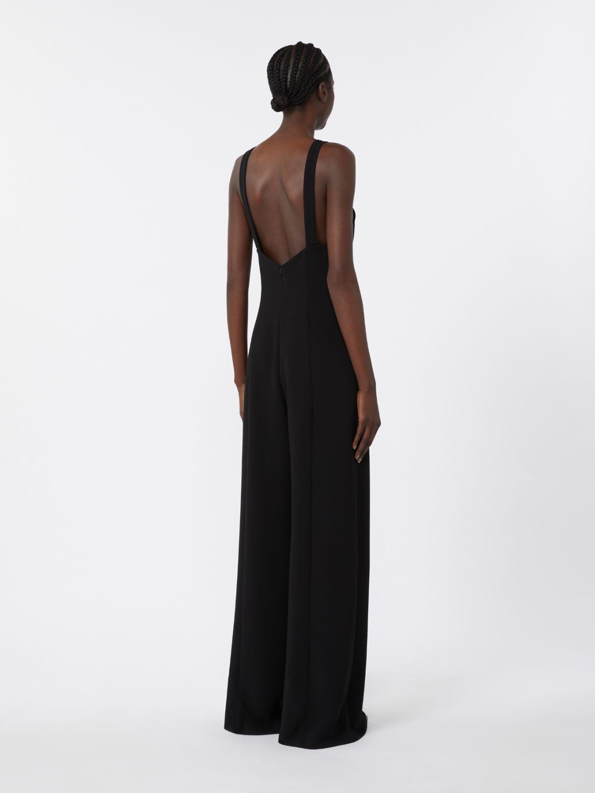 オールインワン・サロペット Max Mara Black stretch wool Mincio jumpsuit Max Mara Pianoforte Black Stretch Wool Mincio Jumpsuit – LOZURI®