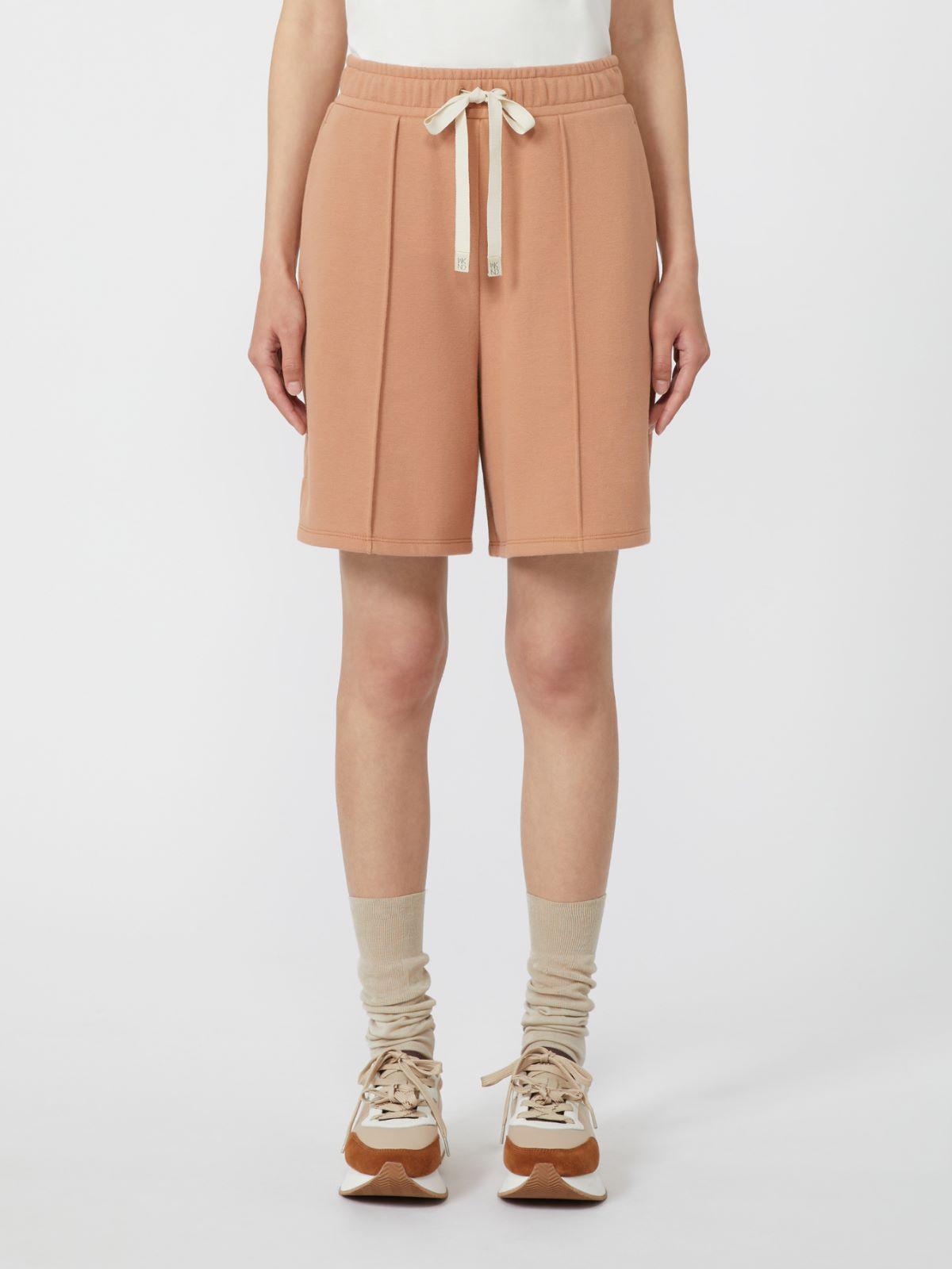 ショートパンツ S Max Mara METELLO - Printed silk fluid short trousers Women's S Max Mara Timeb silk pants 2429136012600 Navy-Beige