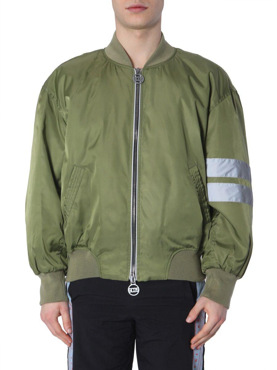 Gcds Green Polyamide Outerwear Jacket in Green for Men - Lyst