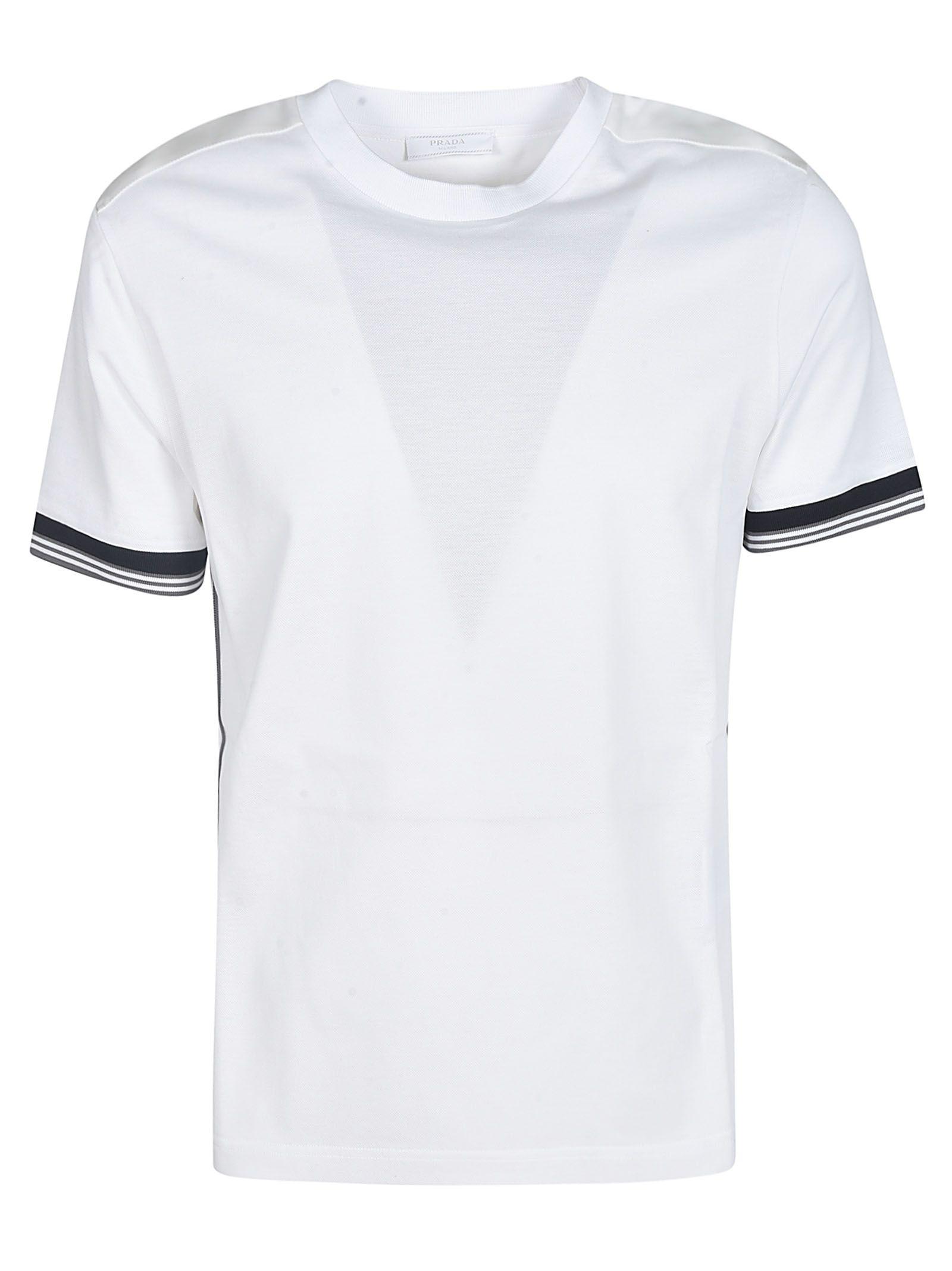Prada Cotton T-shirt in White for Men - Lyst
