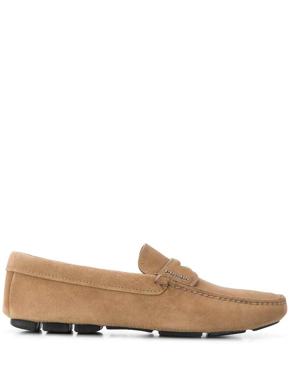 prada suede loafer
