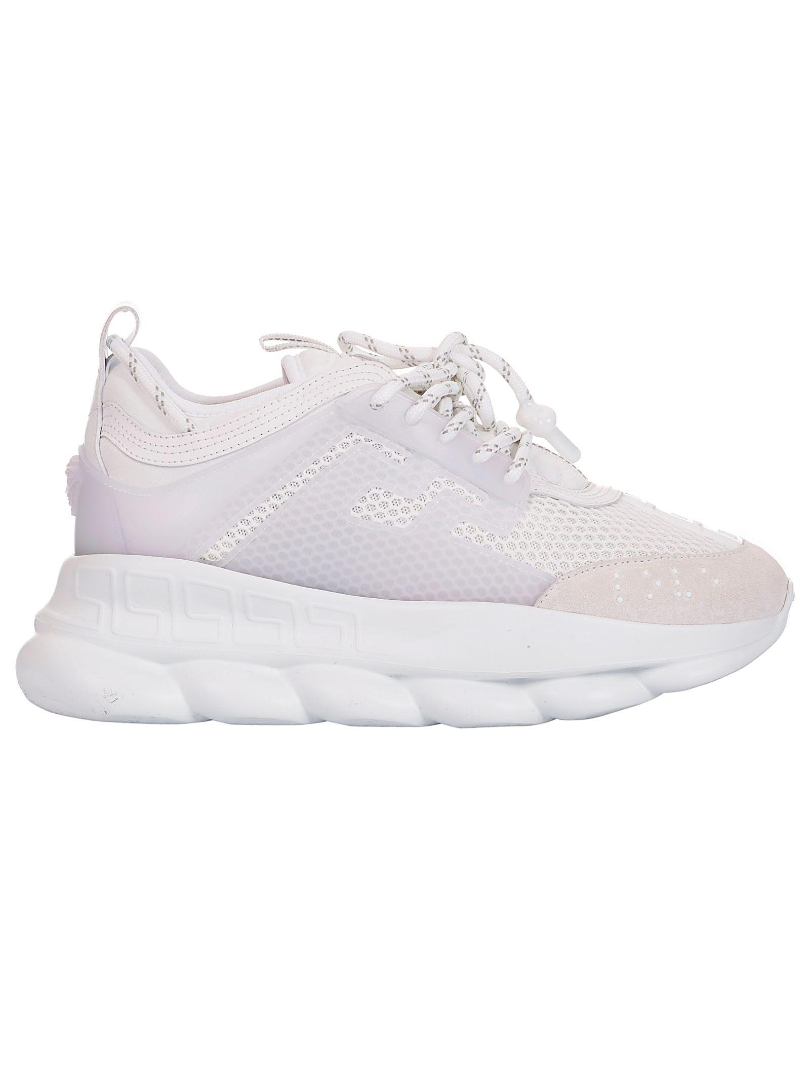 Versace White Pvc Sneakers in White - Lyst