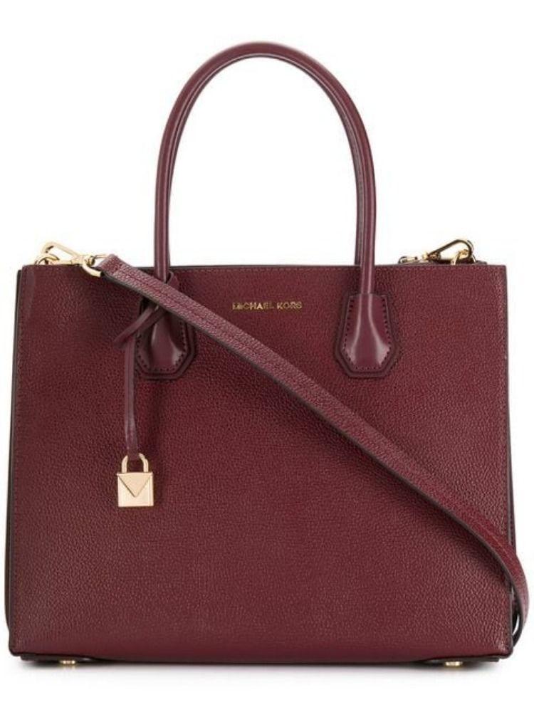 Michael Kors Burgundy Leather Handbag in Purple Lyst