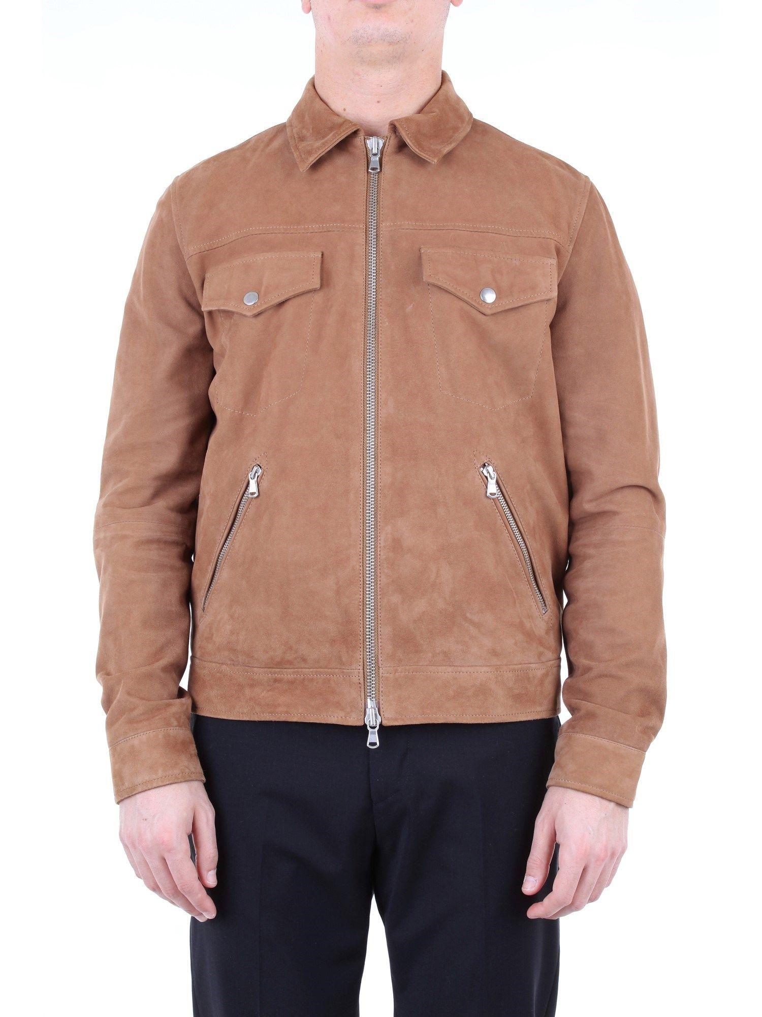 Mauro Grifoni Brown Leather Outerwear Jacket for Men - Lyst