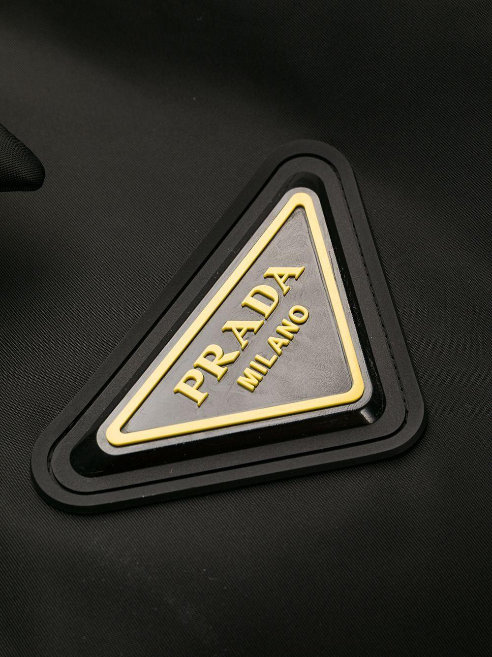 Prada Synthetic Re-nylon Zipped Bomber Jacket in Black - Lyst