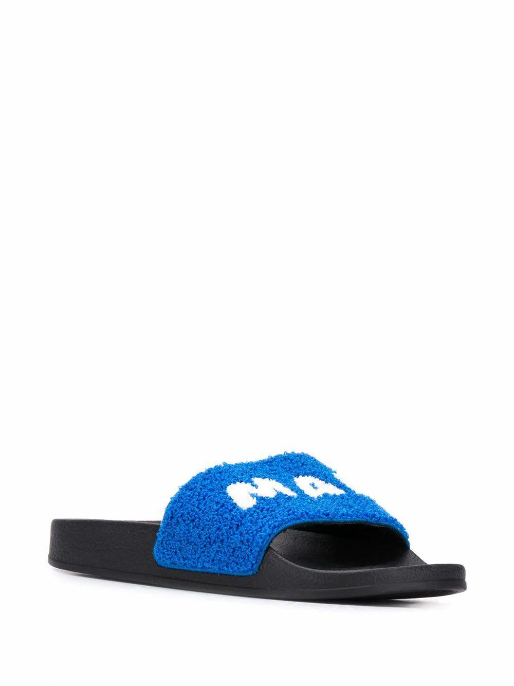 slides and flip flops Marni Sandals slides and flip flops Mens Sandals Marni Jacquard Logo Flat Slides in Blue for Men 