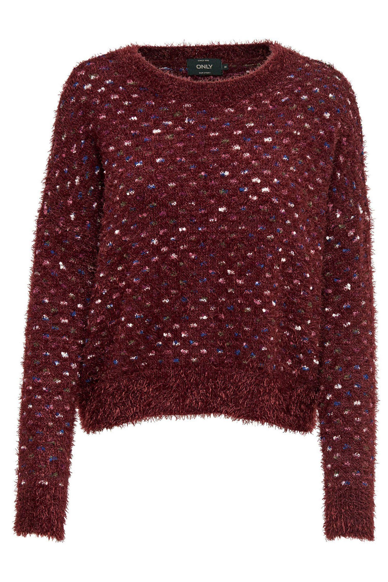 ONLY Synthetic Burgundy Polyester Jumper in Purple - Save 42% - Lyst