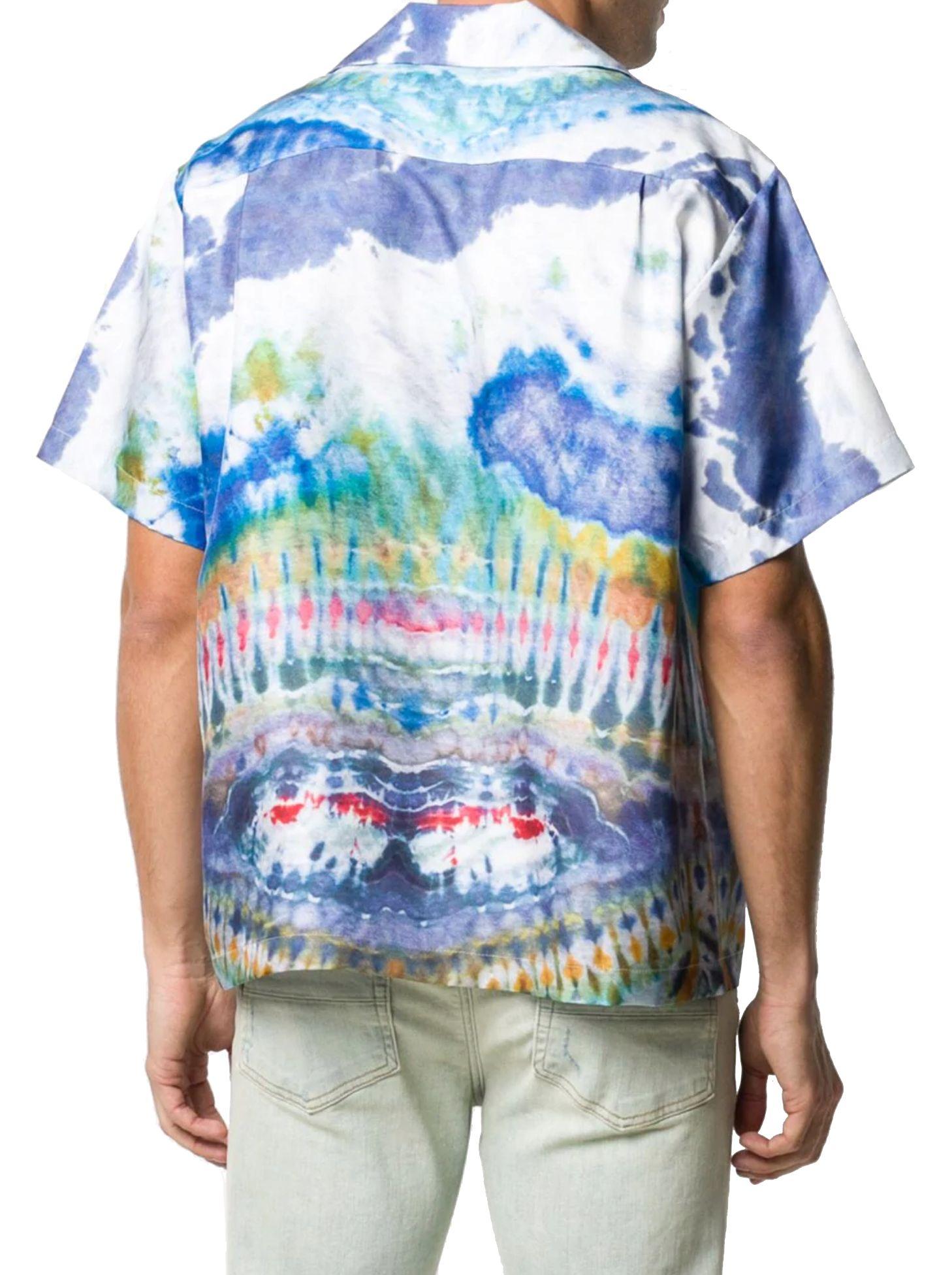 Amiri Silk Shirt in Blue for Men Lyst