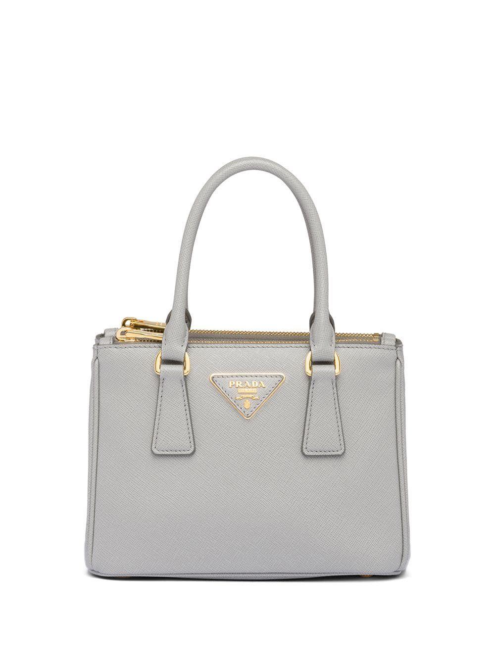 Prada Galleria Saffiano Leather Mini Bag in Grey | Lyst Canada