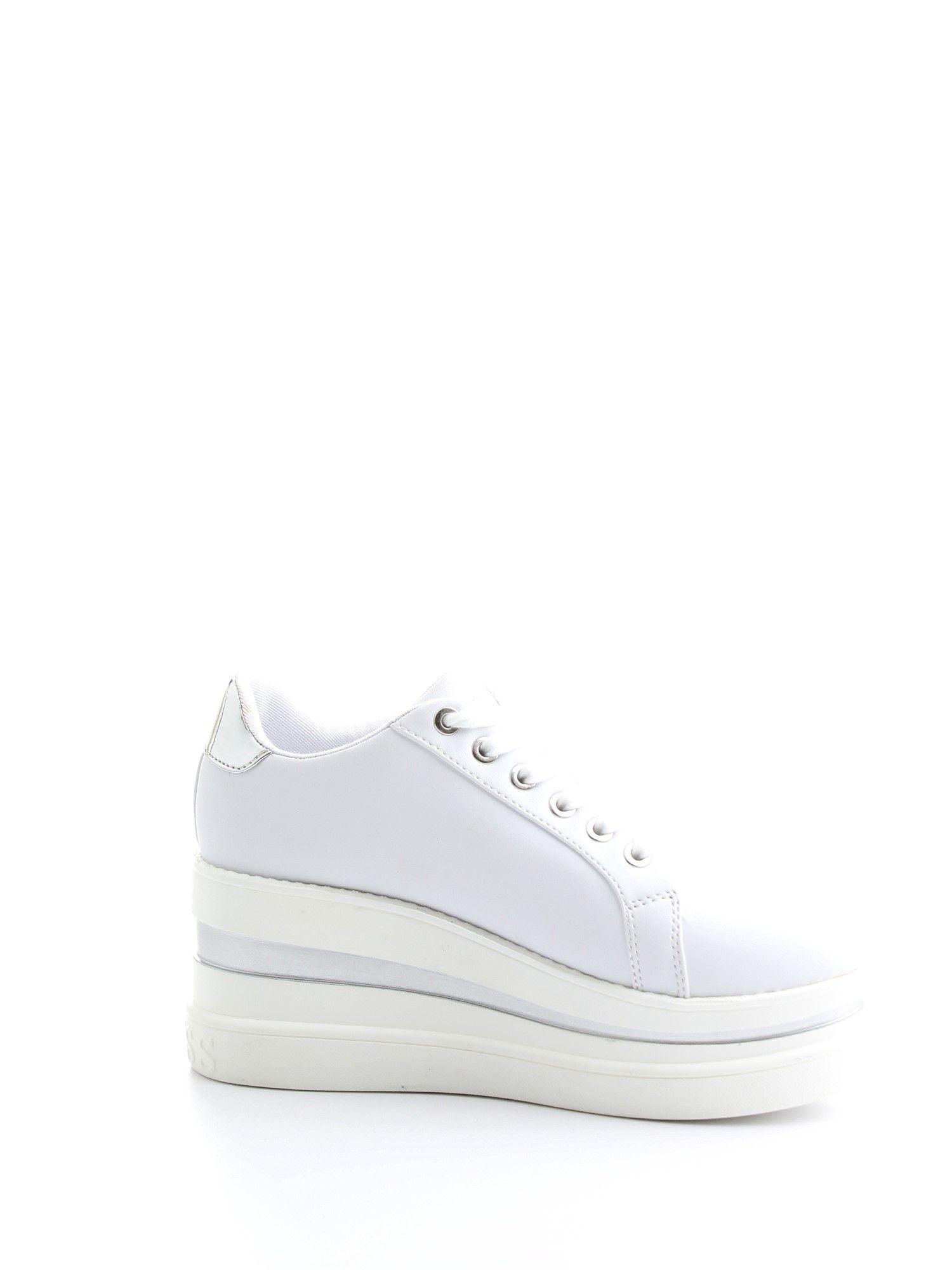 guess white leather sneakers