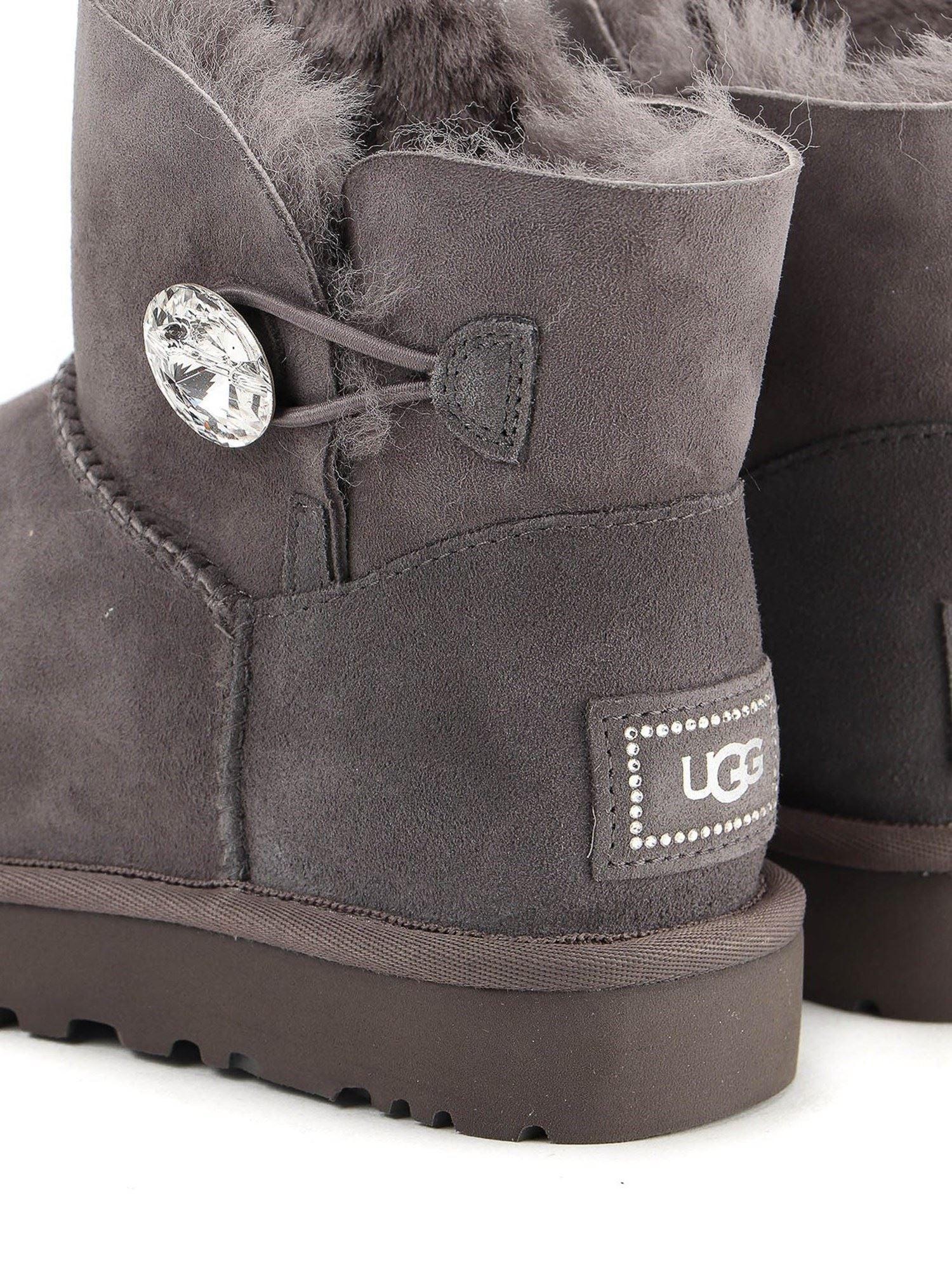 ugg mini bailey button bling grey