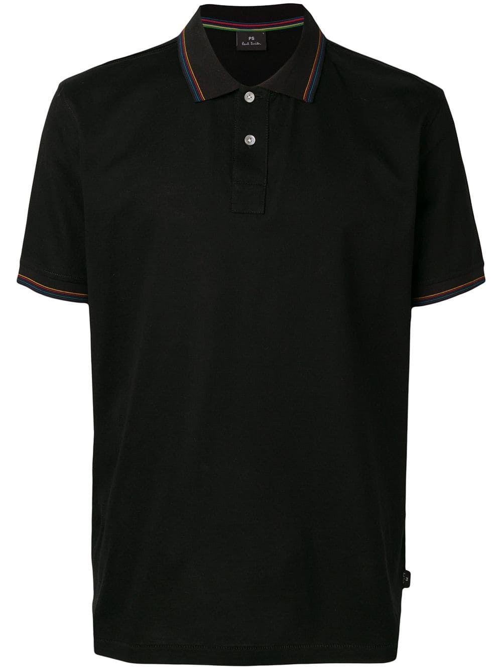 Paul Smith Black Cotton Polo Shirt for Men - Lyst